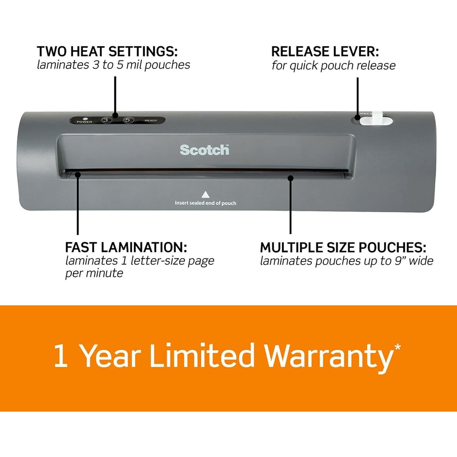 Bolsas de Laminado Térmico Scotch 200 Unidades 22.6x29 cm