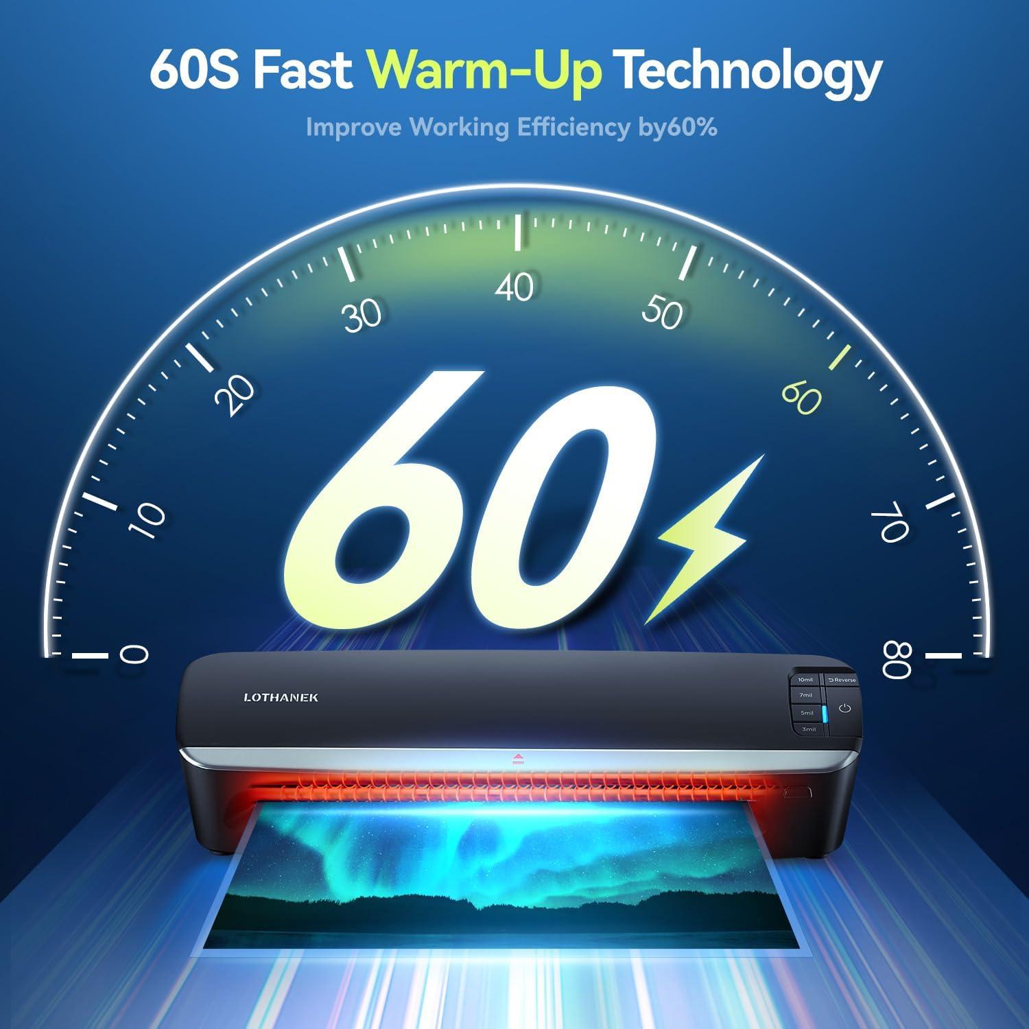 Laminadora A3 LOTHANEK G50 HD 4 Rodillos 60 Seg Calentamiento