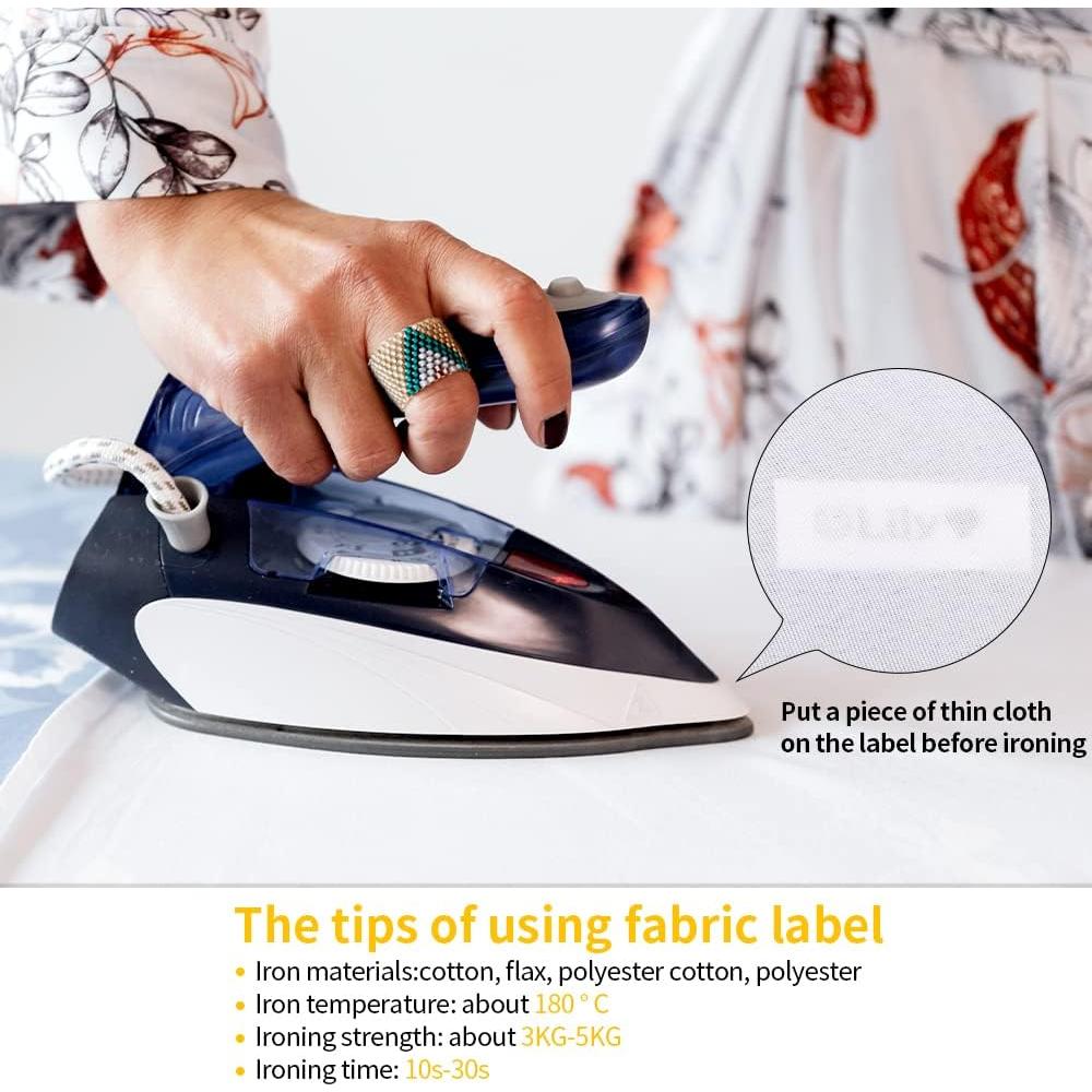 Cinta de Etiquetas de Planchar KINGDOM 3-Pack 12mm Negro sobre Blanco