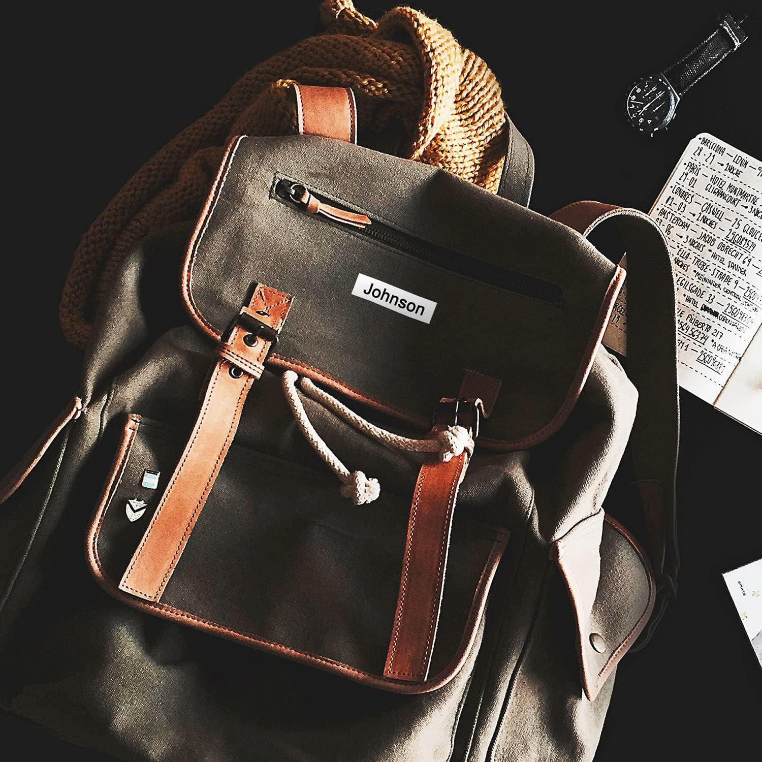 Cinta de Etiquetas de Planchar KINGDOM 3-Pack 12mm Negro sobre Blanco