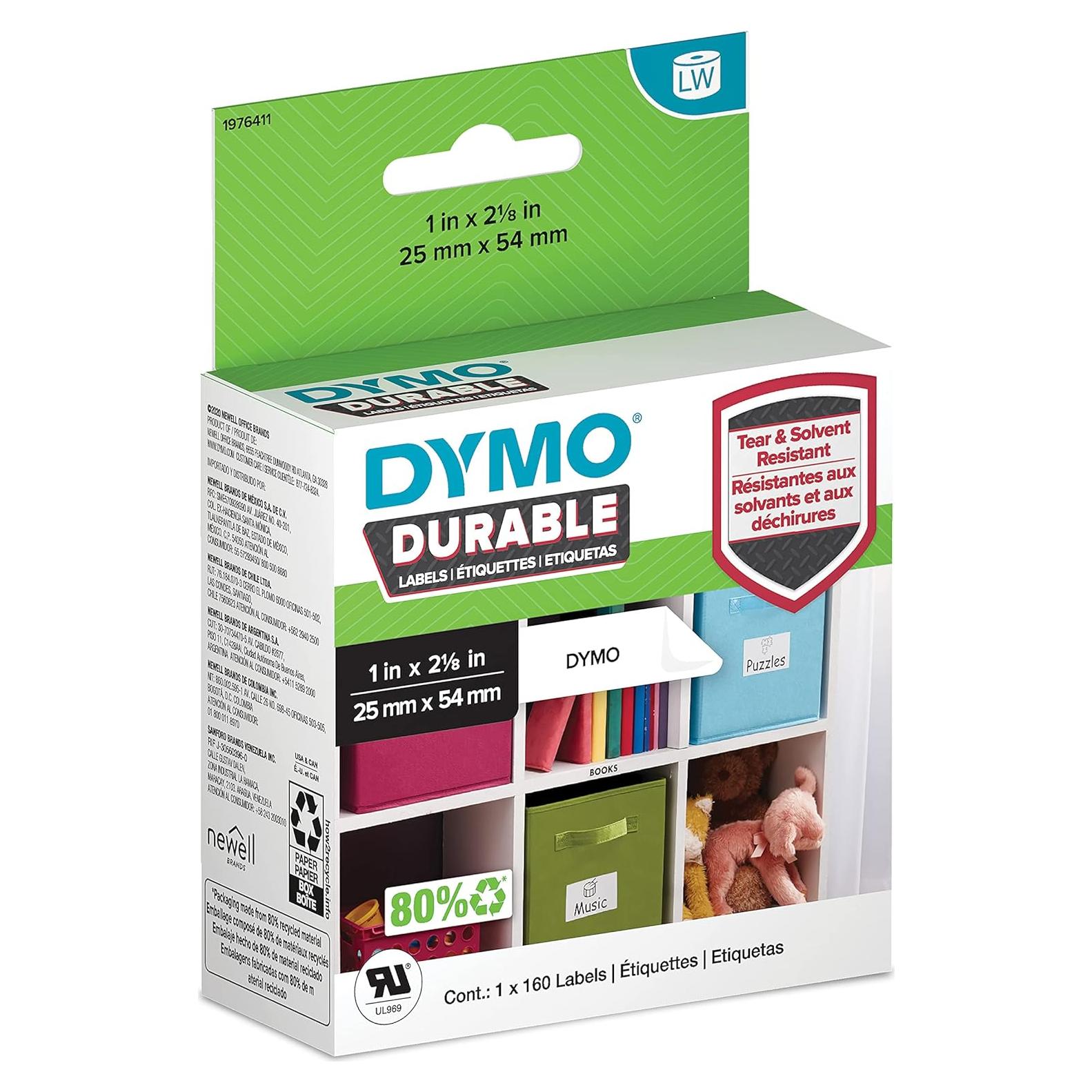 Etiquetas Duraderas DYMO LW 1" x 2-1/8" 160 Unidades
