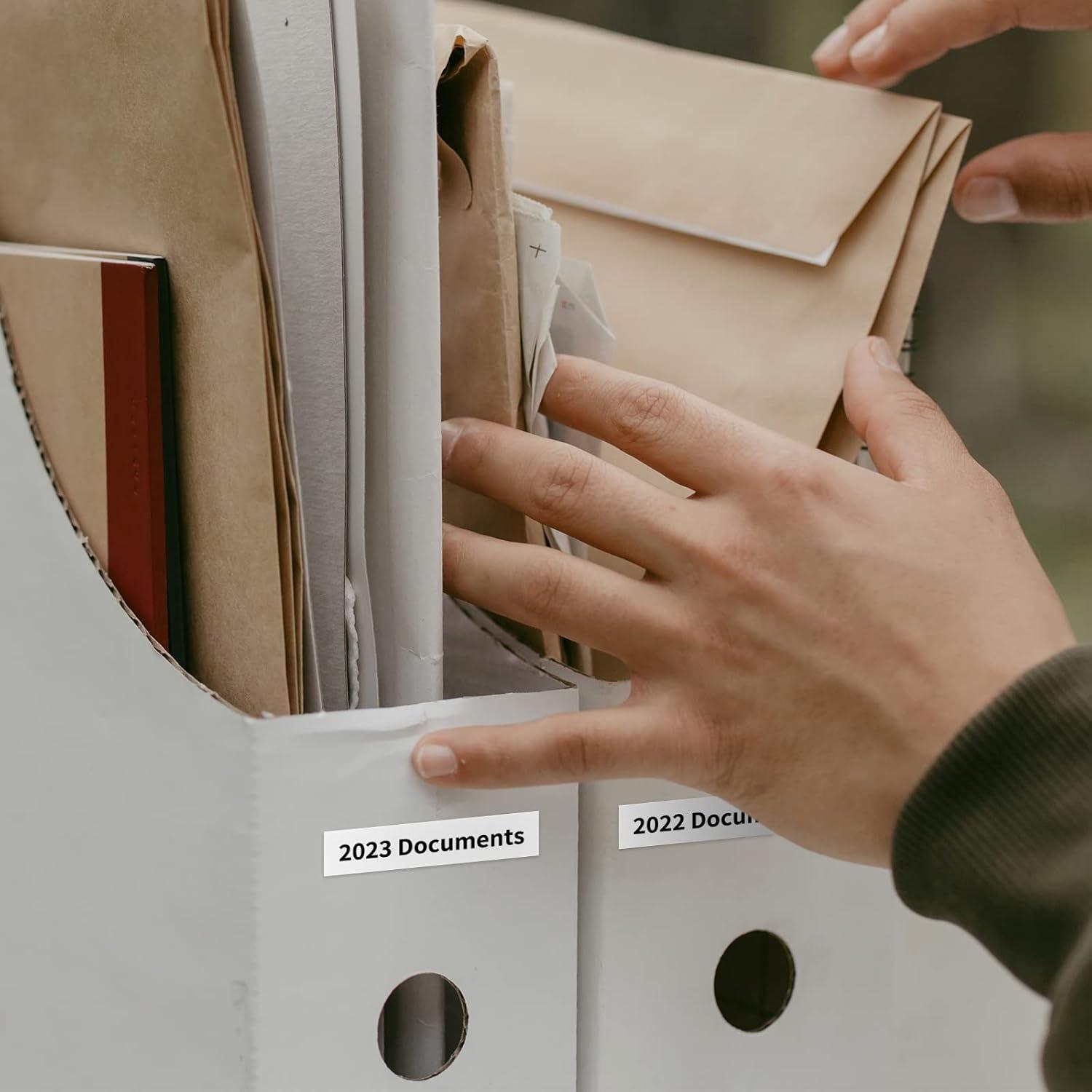 Cintas de Etiqueta Oozmas Dymo 45013 Negro sobre Blanco 12mm