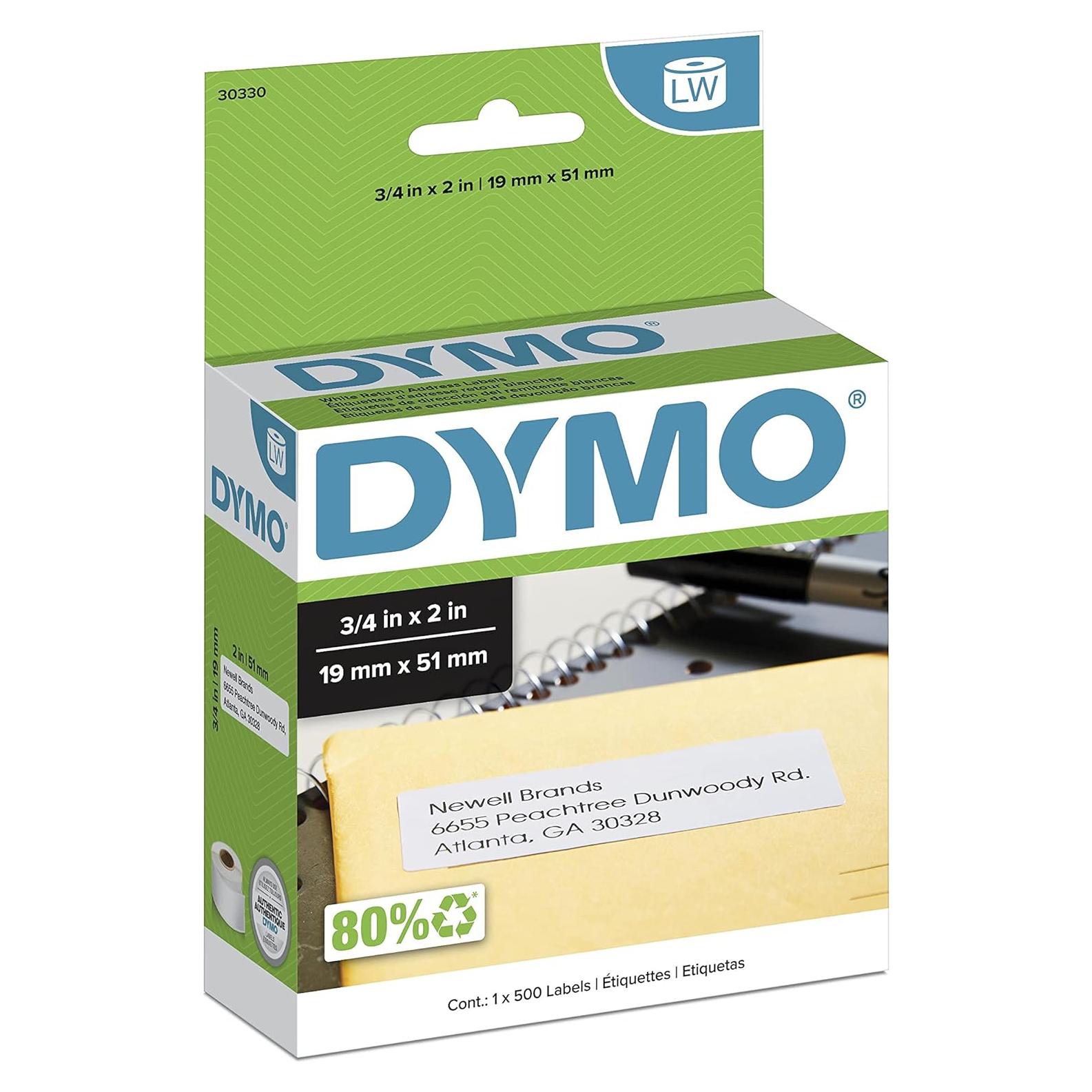 Etiquetas de Dirección de Devolución DYMO 3.8 x 5.1 cm 500 Unidades