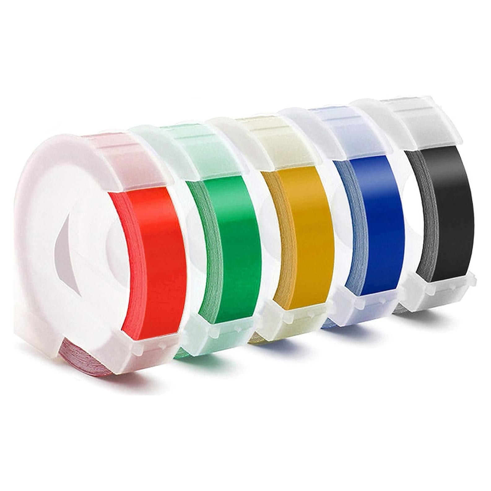 Cinta de Etiquetas en Relieve Methray 3/8" (9 mm) 5 Rollos