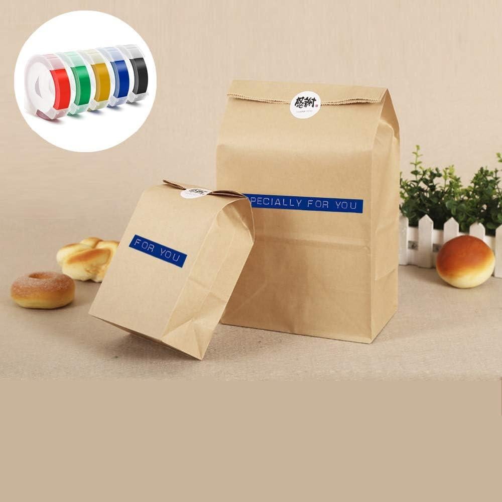 Cinta de Etiquetas en Relieve Methray 3/8" (9 mm) 5 Rollos