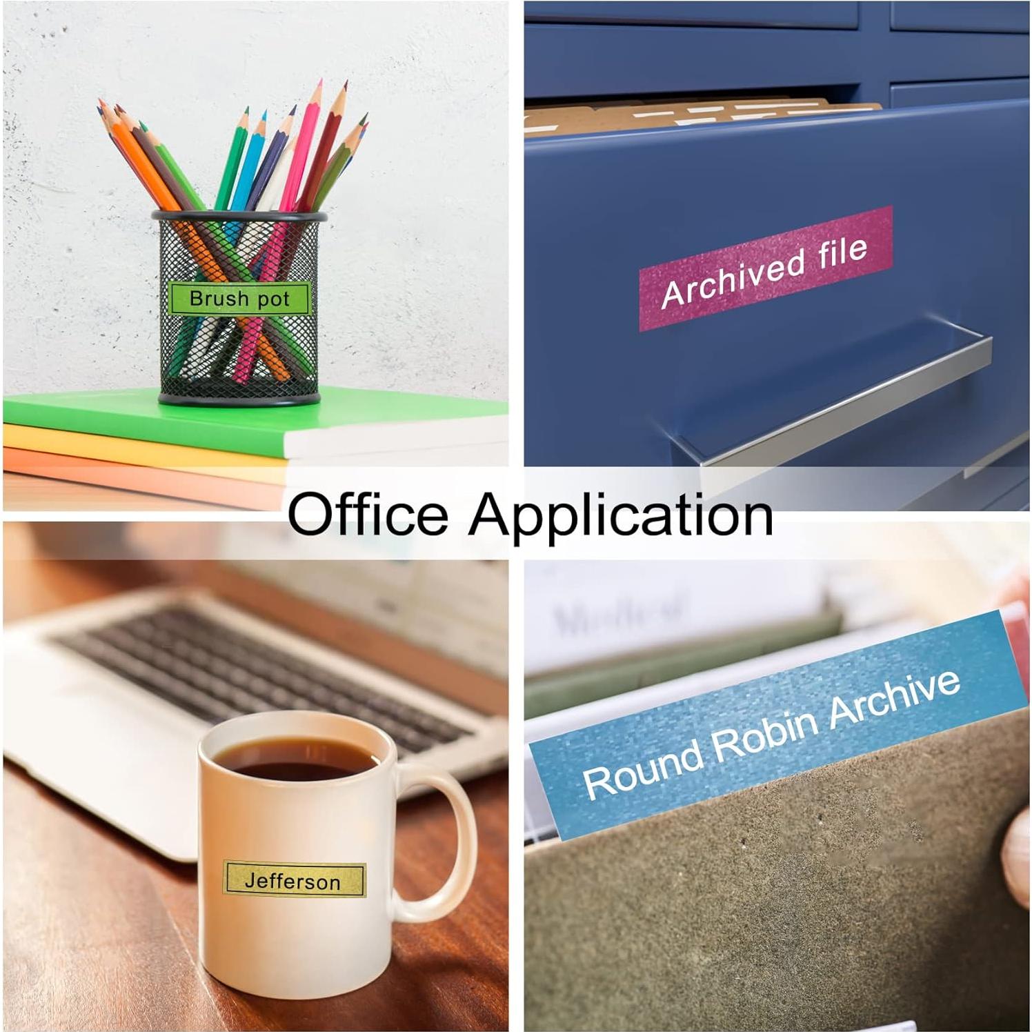 Paquete de 6 Cintas de Etiquetas Dymo D1 12mm Lonitul Brillantes