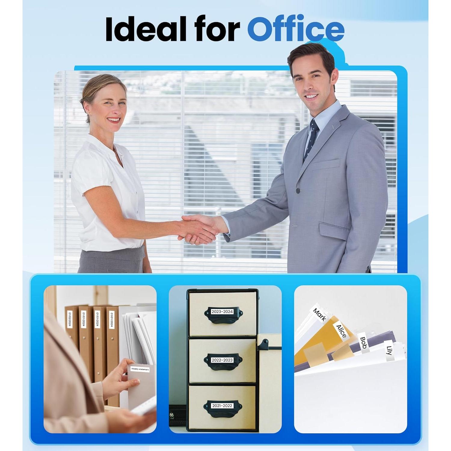 Cintas de Etiquetas Dymo LetraTag 91331 Plástico Blanco 12mm x 4m - Paquete de 5