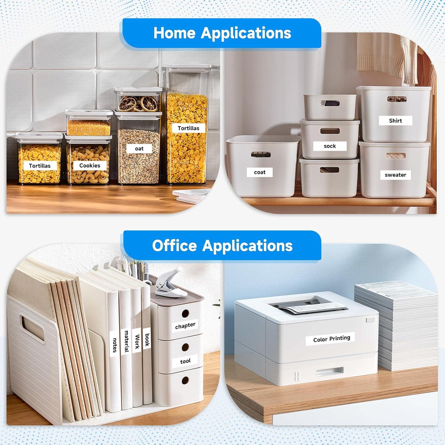 Cinta de Etiqueta Dymo LetraTag Label Orison 12mm Negro/Blanco 5P