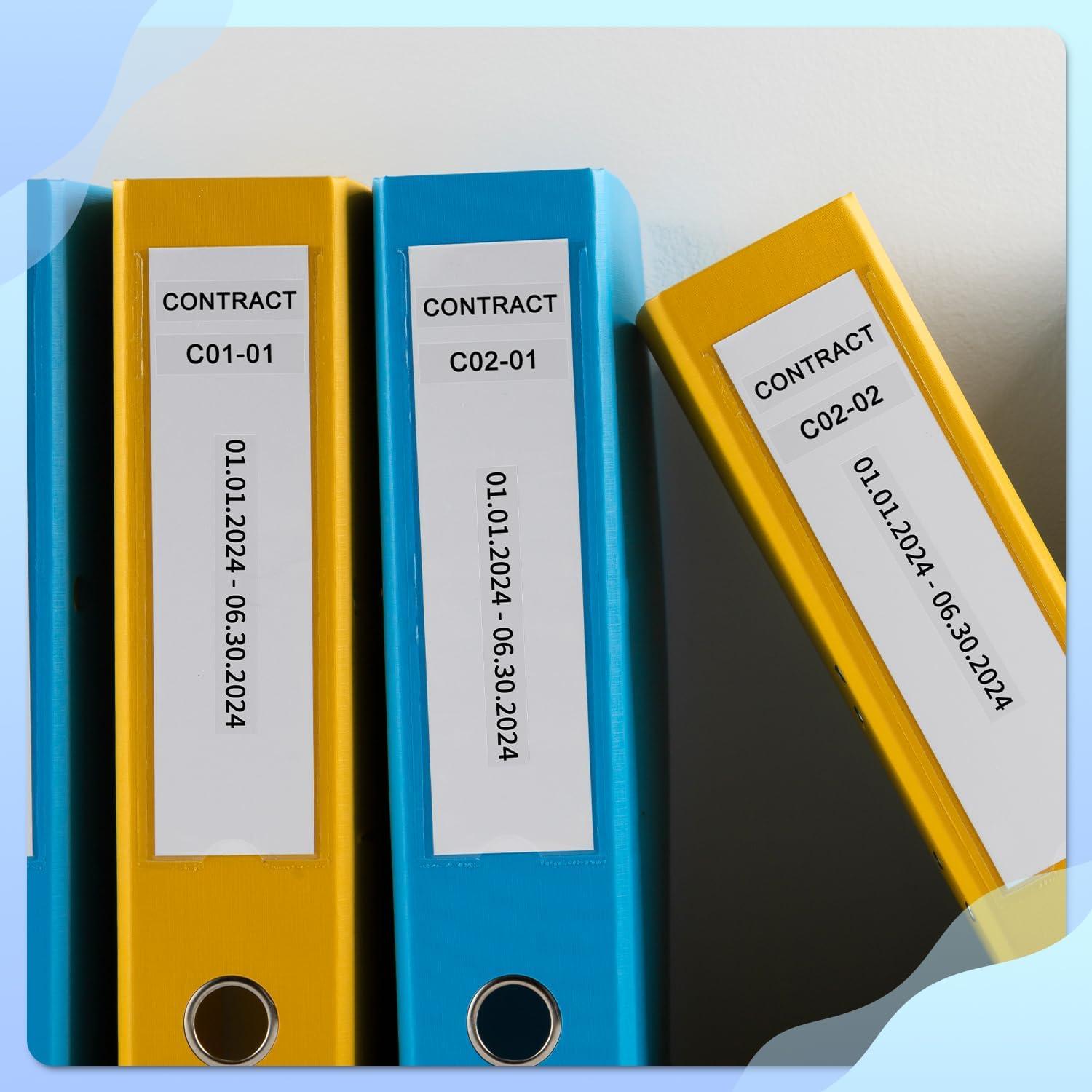 Cinta de Etiqueta Dymo D1 COLORWING 12mm x 7m Negra Transparente