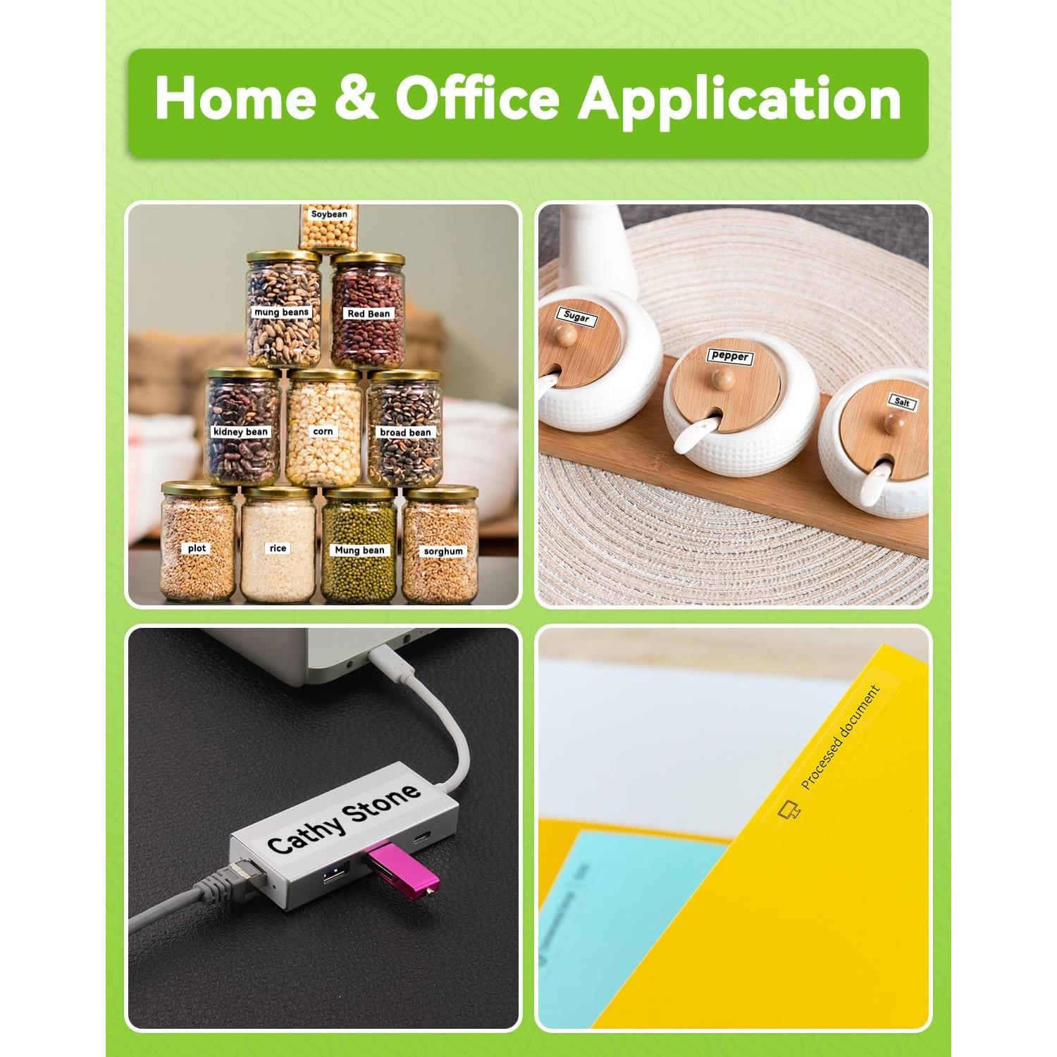 Cinta de Etiquetas MarkDomain D1 45013 Negro sobre Blanco 12mm x 7m