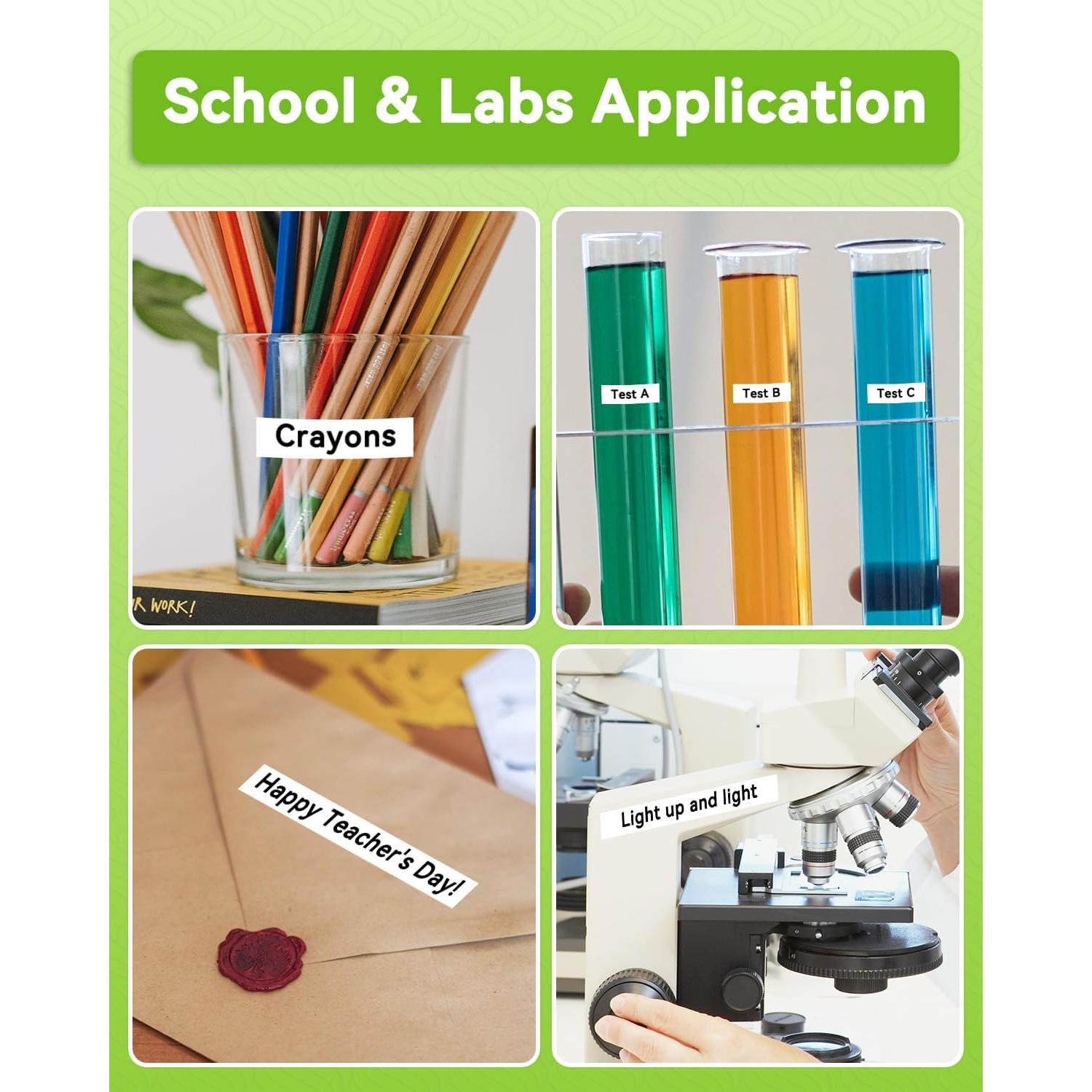 Cinta de Etiquetas MarkDomain D1 45013 Negro sobre Blanco 12mm x 7m