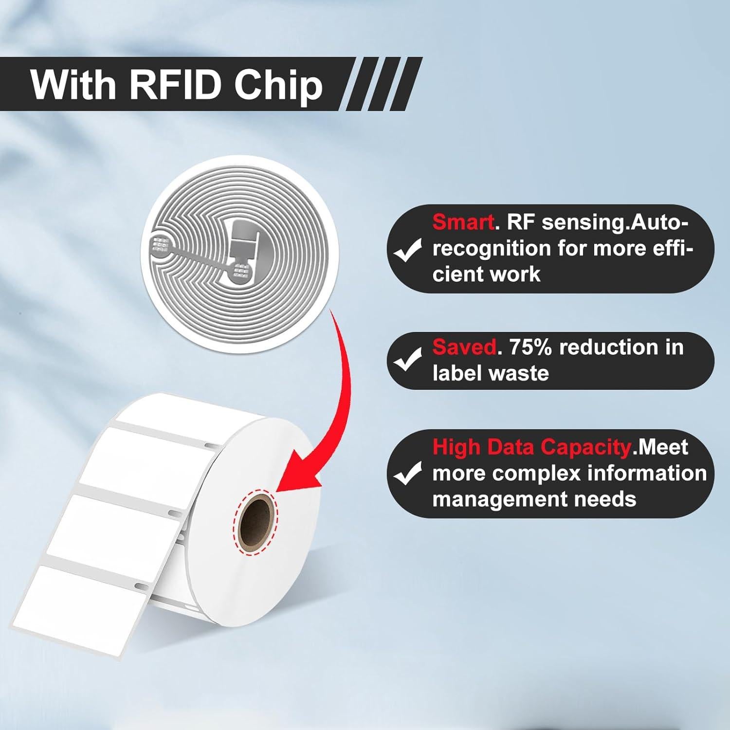 Etiquetas RGiNK 30334 con chip RFID para DYMO 550 - 6000 unidades