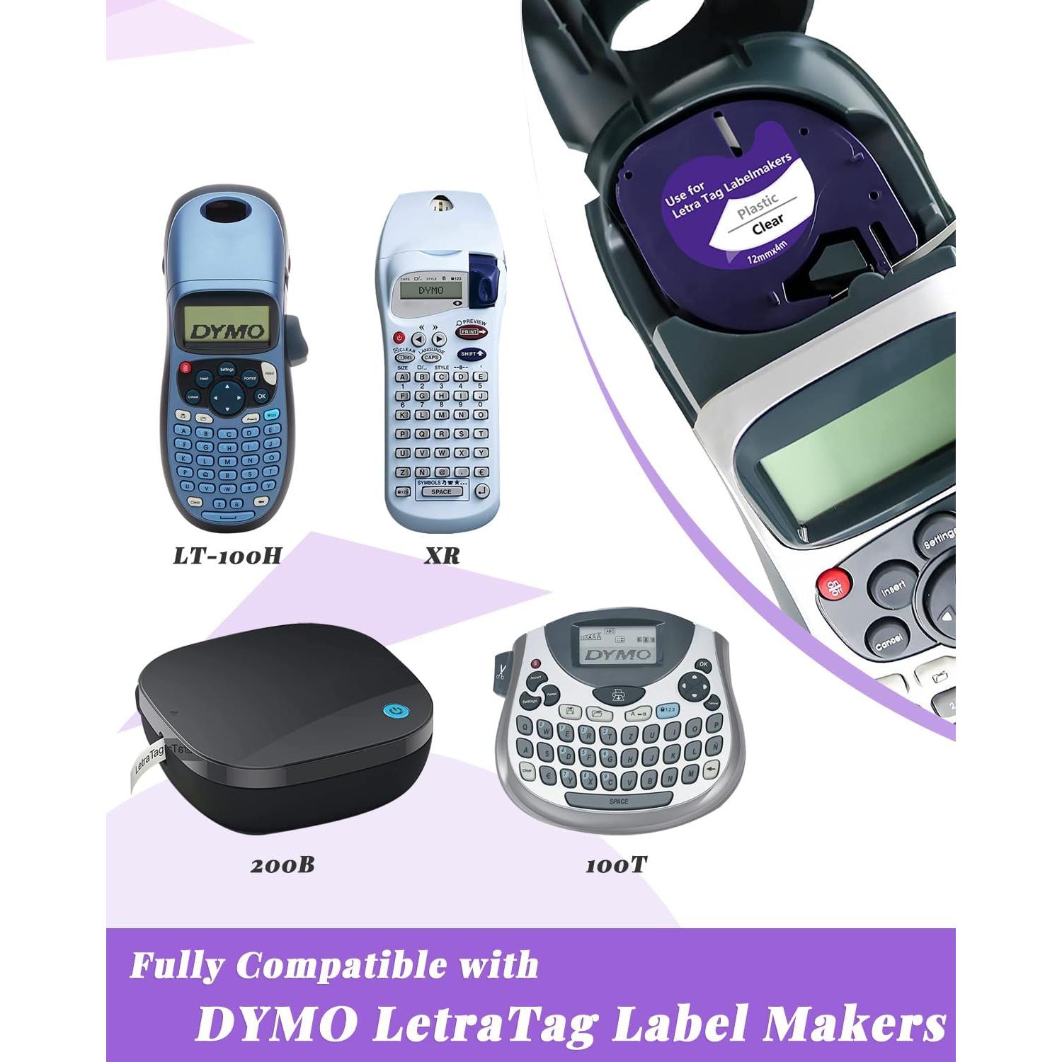 Recarga de Etiquetas Plástico Transparente UNOKA 12mm x 4m - 4 Paquetes