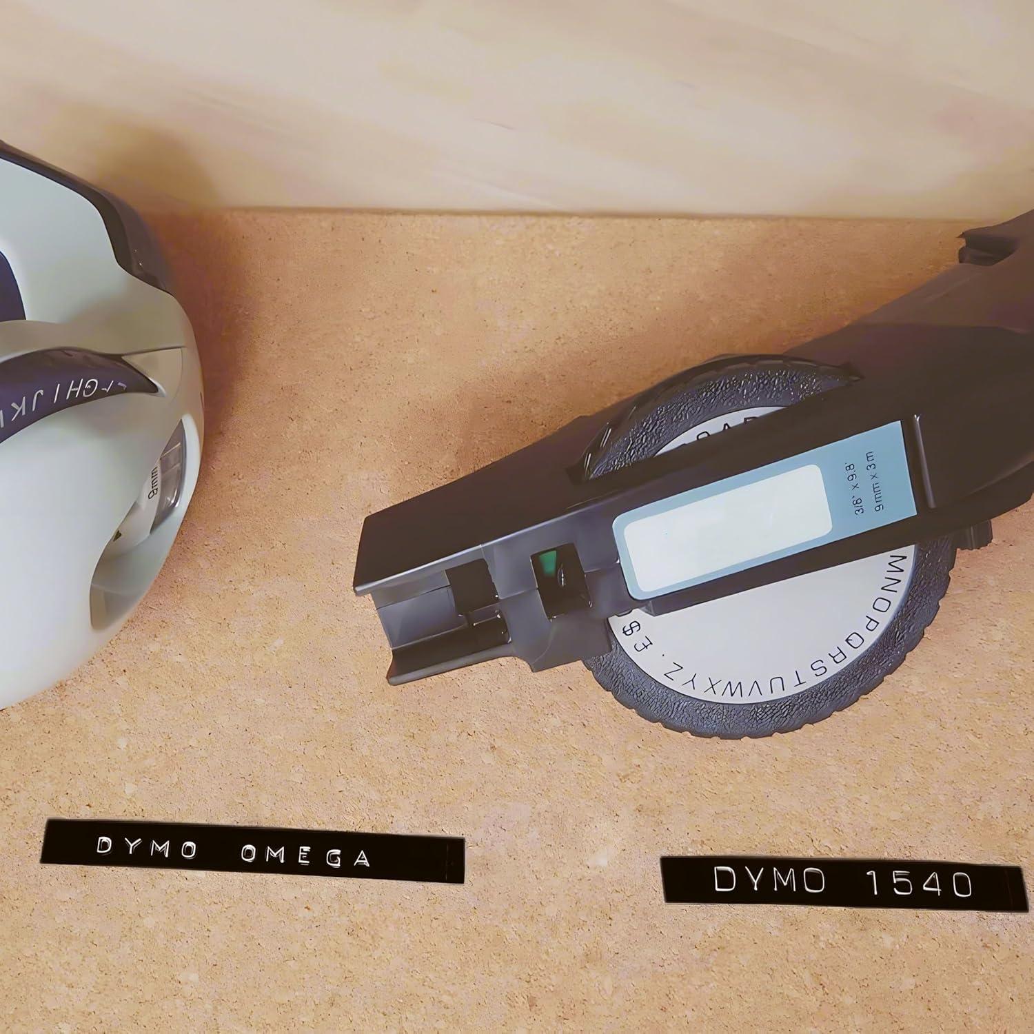 Cinta de Embossing TITBIT 10 Rollos 3/8" Negro para DYMO