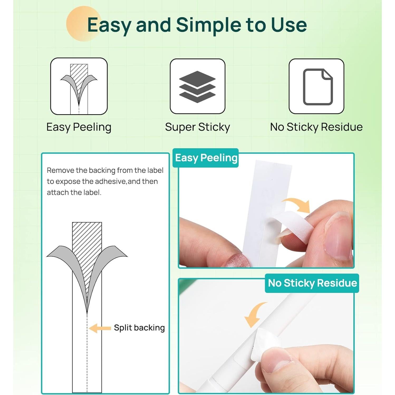 Paquete de 6 Cintas de Etiquetas Vixic D1 12mm para DYMO