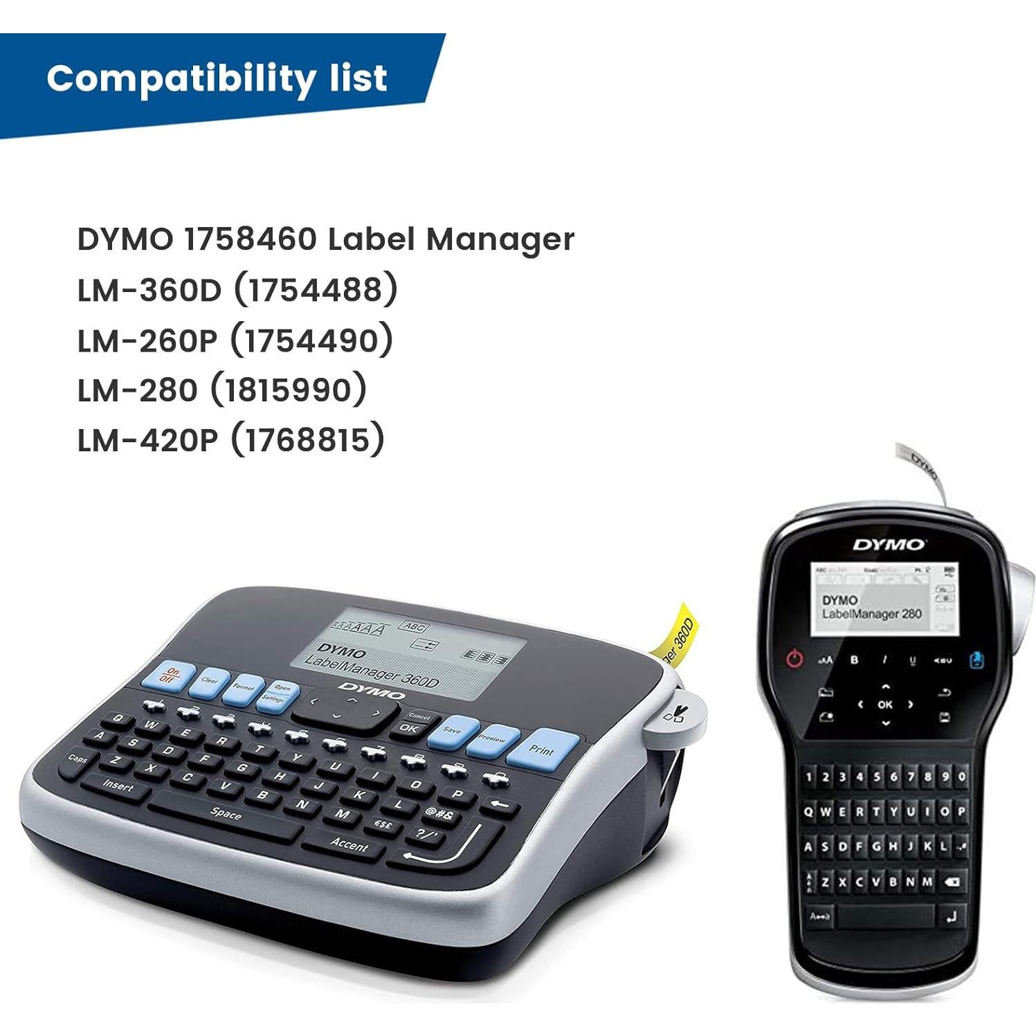 Adaptador AC DC 12V Molshine 2m Compatible DYMO LabelManager