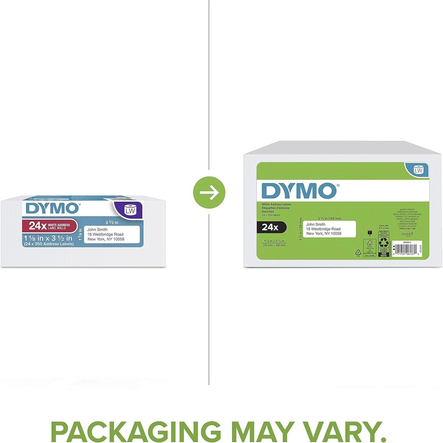 Etiquetas de Dirección DYMO LW Blancas 24 Rollos 8400 Etiquetas