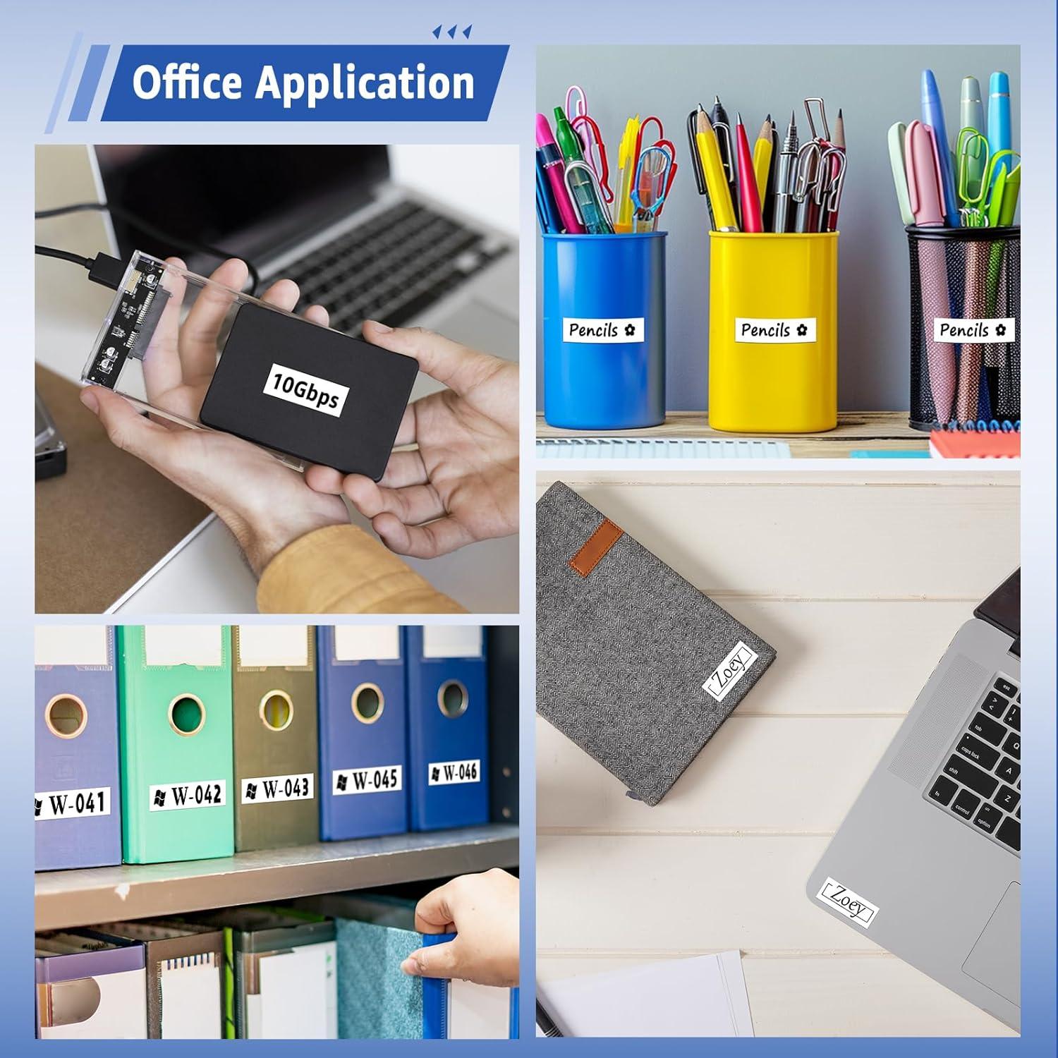 Paquete de 10 Cintas de Etiquetas USUPERINK Dymo LetraTag 12mm