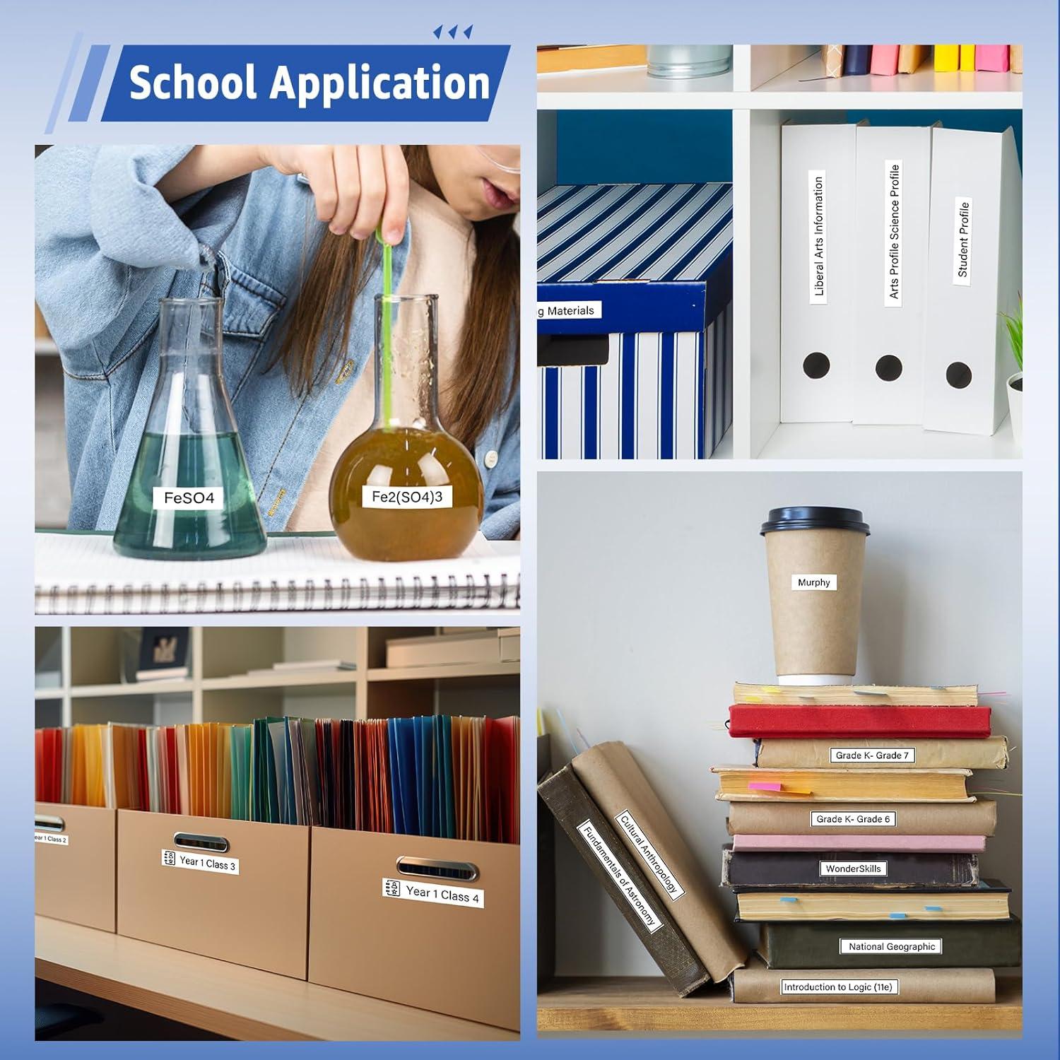 Paquete de 10 Cintas de Etiquetas USUPERINK Dymo LetraTag 12mm