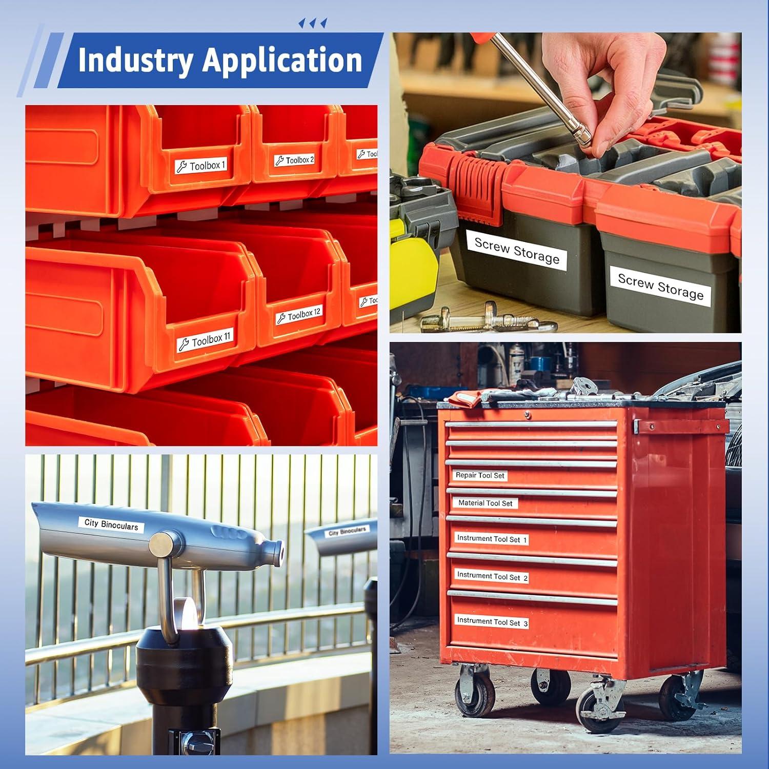 Paquete de 10 Cintas de Etiquetas USUPERINK Dymo LetraTag 12mm