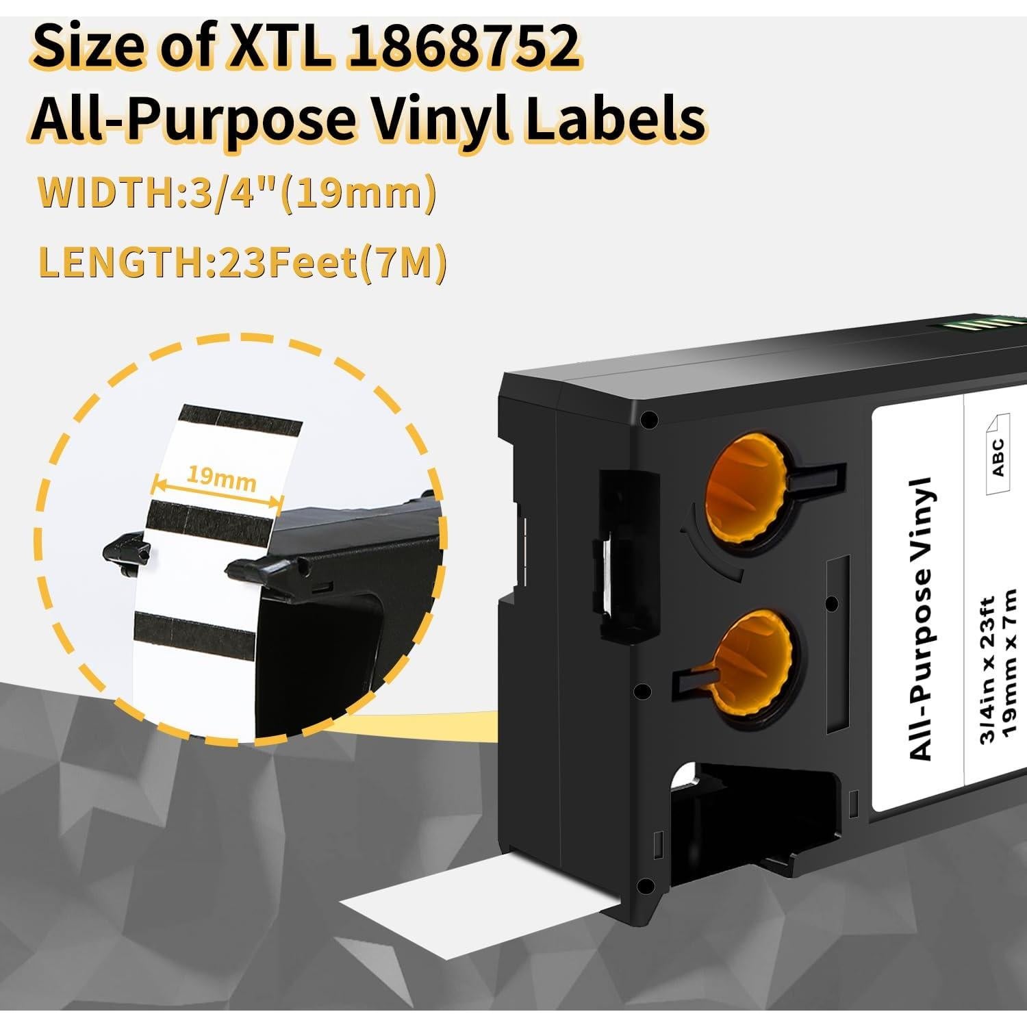 Etiquetas de Vinilo COLORWING 19mm x 7m para Dymo XTL