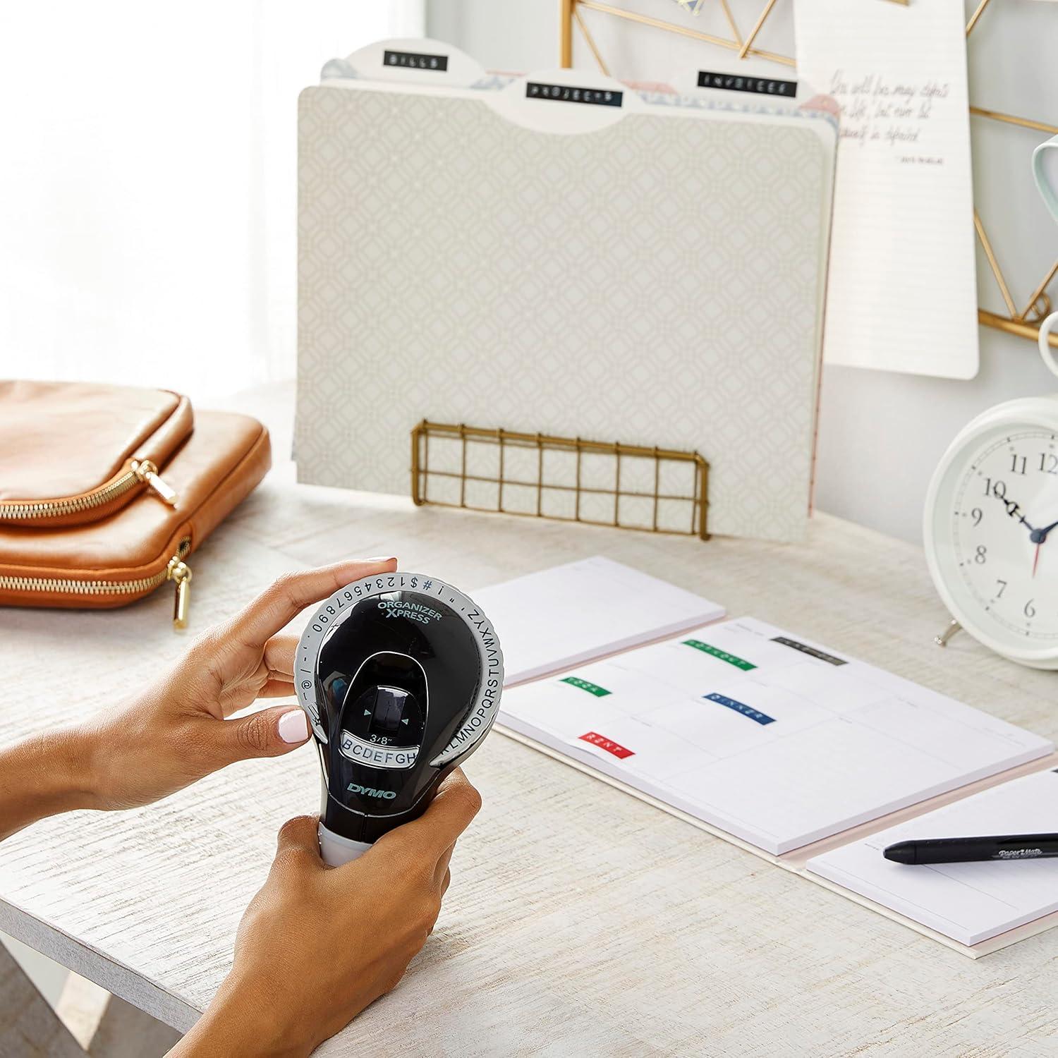 Etiquetas de Embossing DYMO 1 cm x 3 m, Paquete de 3, Negro