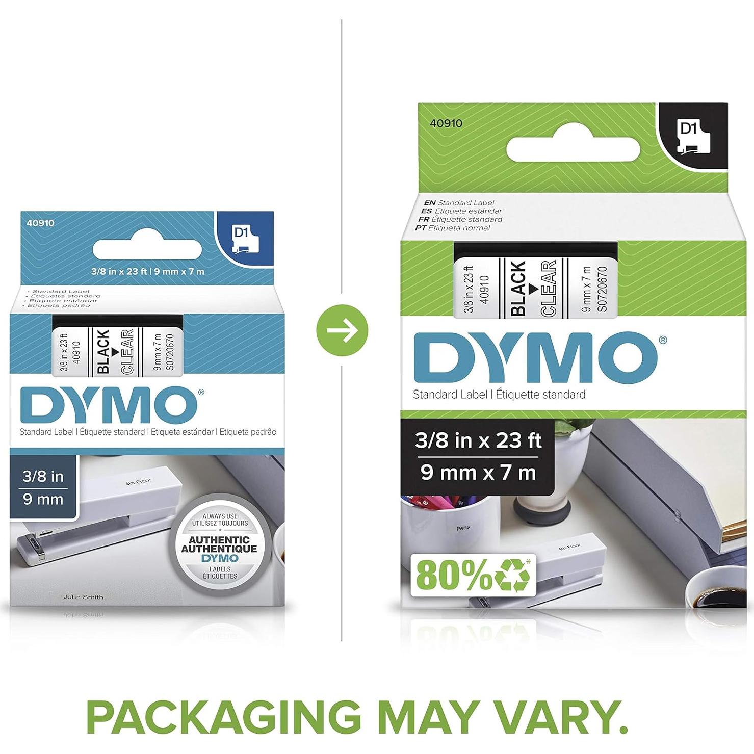 Cinta de Etiquetado DYMO D1 40910 1cm x 7m Transparente