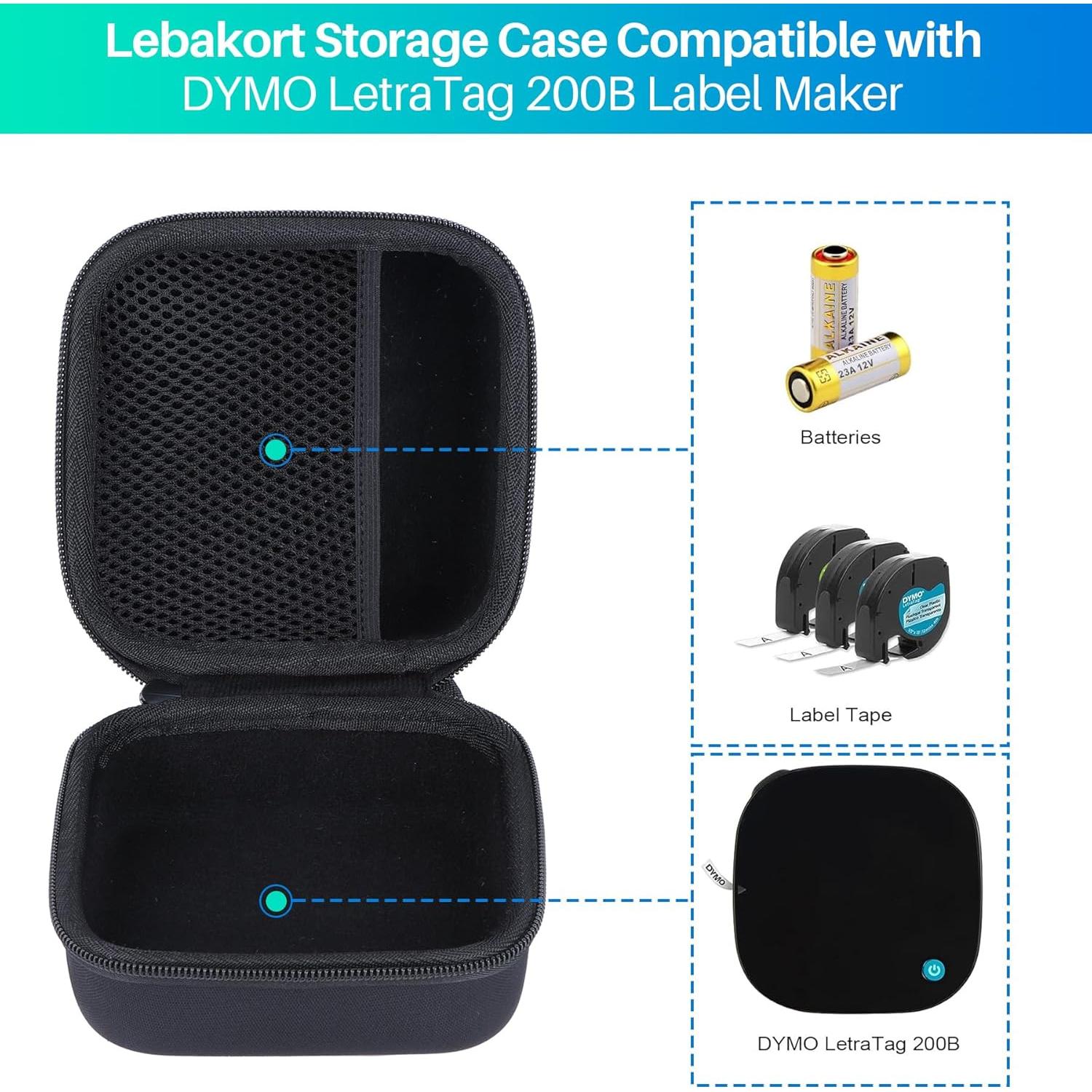 Funda de Almacenamiento Lebakort para Etiquetadora DYMO LetraTag 200B