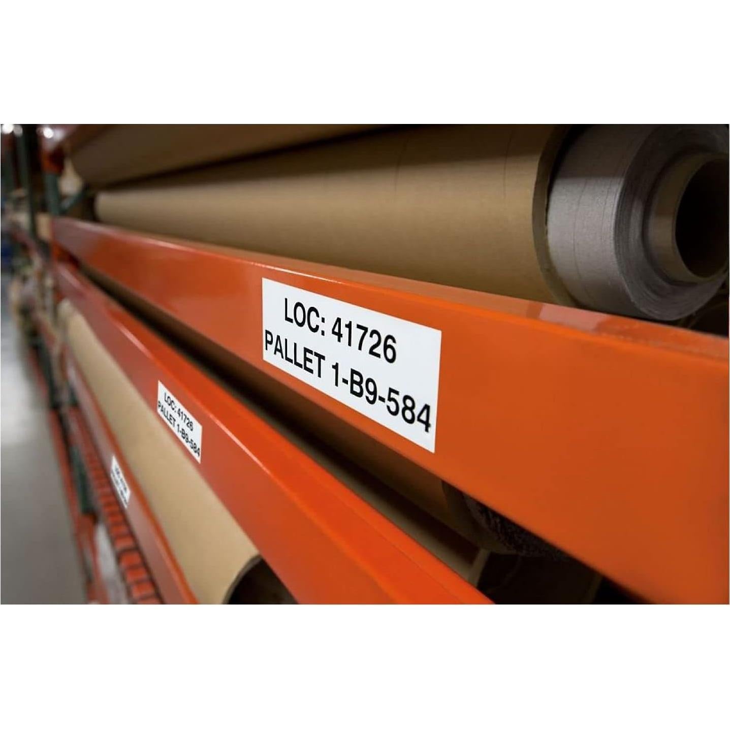 Etiquetas de Vinilo DYMO 2" Negro sobre Blanco 1 Rollo