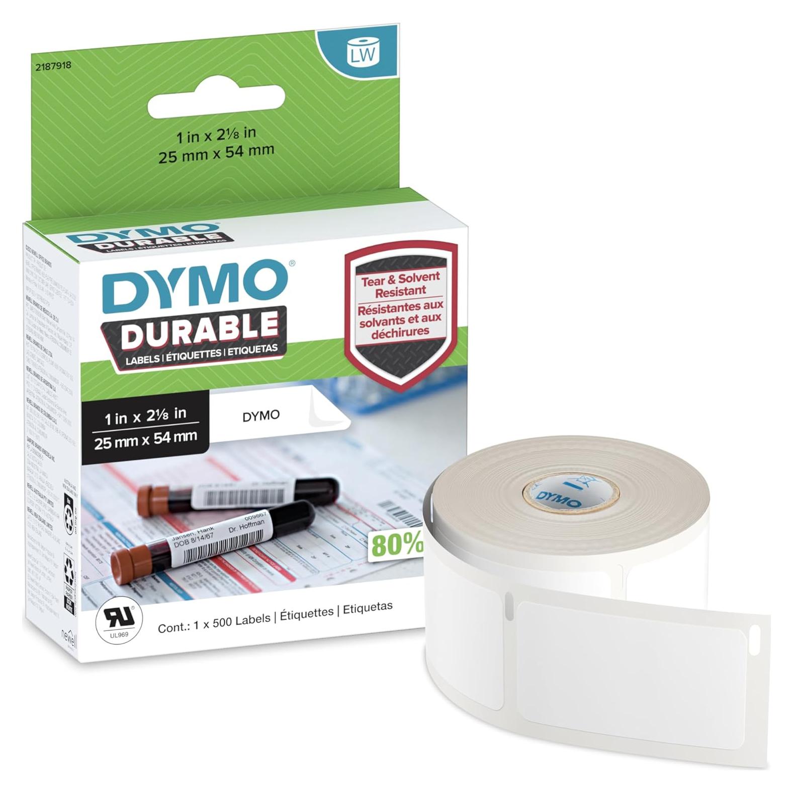 Etiquetas Autoadhesivas DYMO 25x54mm para Laboratorio - 500 Unidades