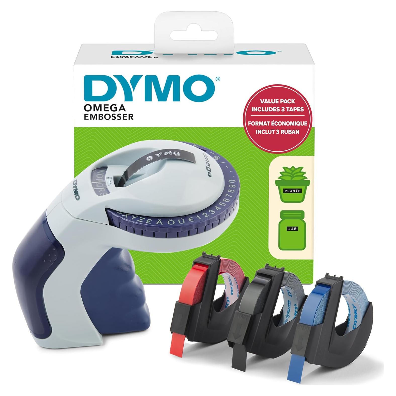 Etiquetadora de Embosado DYMO Omega con 3 Cintas de Etiquetas