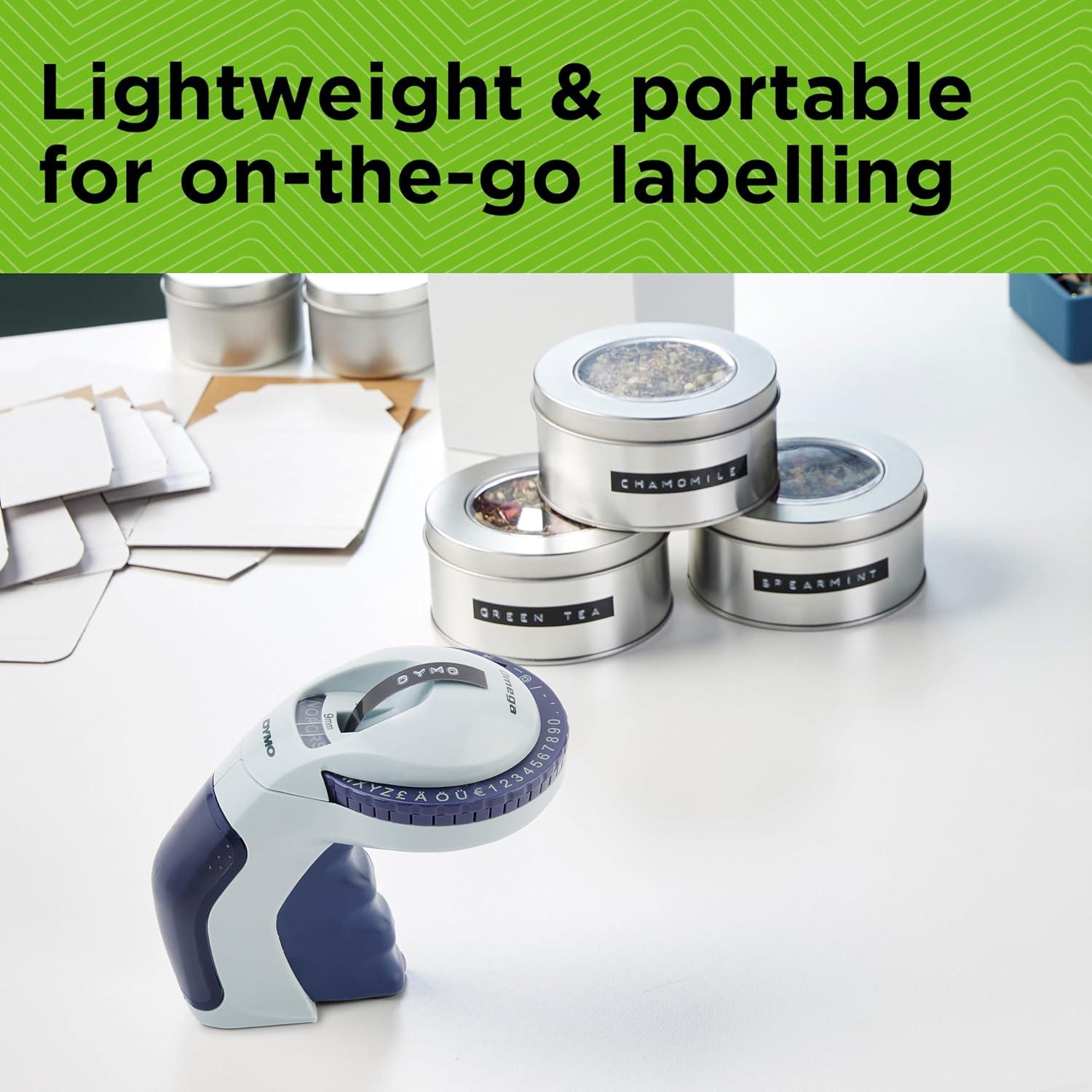 Etiquetadora de Embosado DYMO Omega con 3 Cintas de Etiquetas