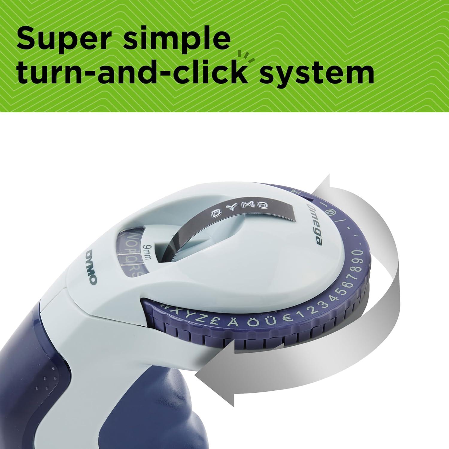 Etiquetadora de Embosado DYMO Omega con 3 Cintas de Etiquetas