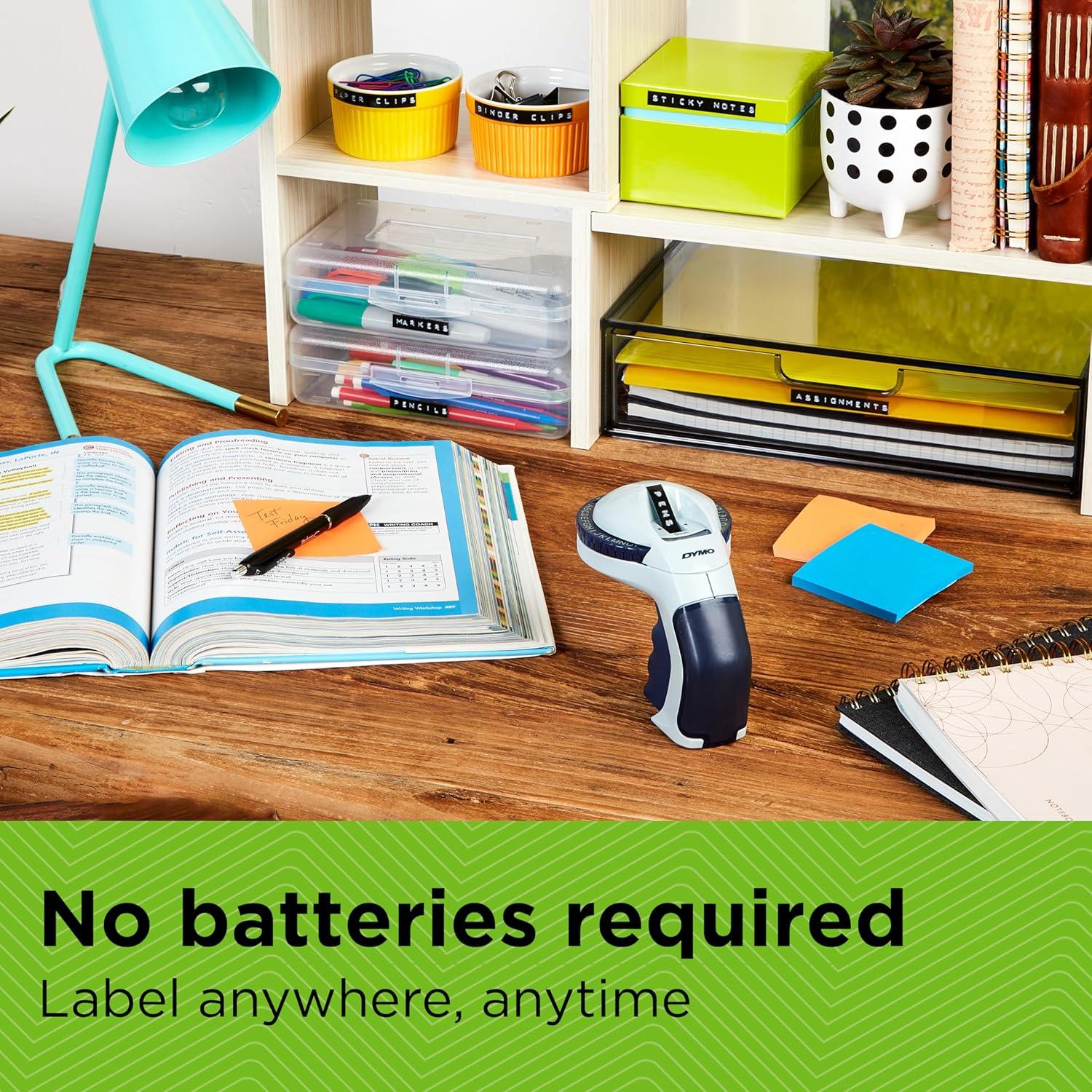 Etiquetadora de Embosado DYMO Omega con 3 Cintas de Etiquetas