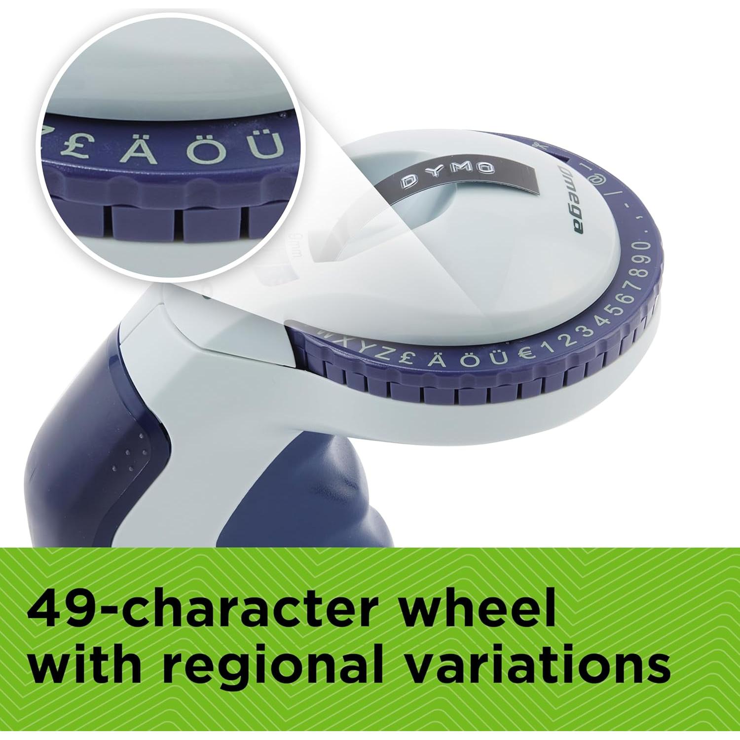 Etiquetadora de Embosado DYMO Omega con 3 Cintas de Etiquetas