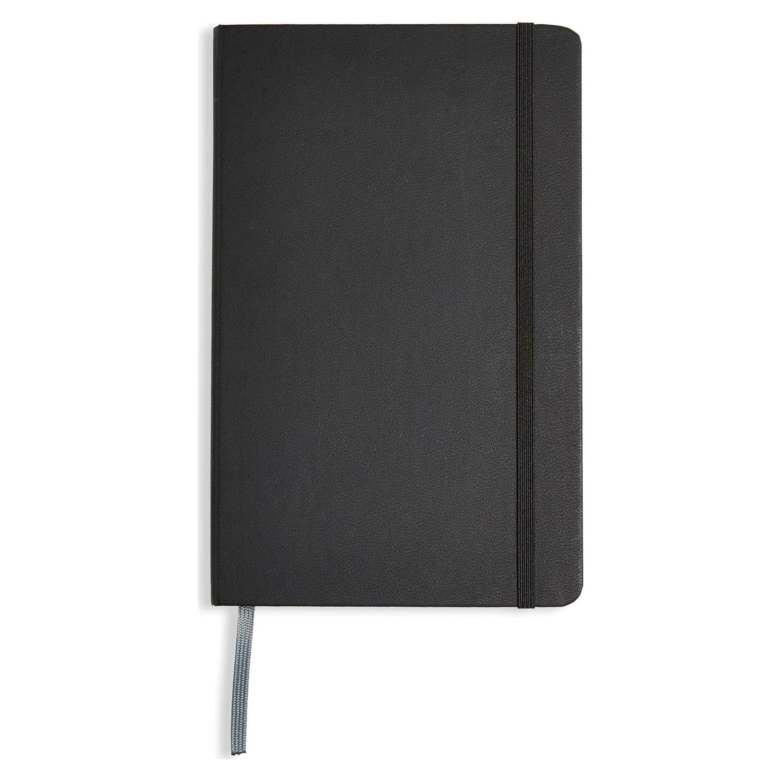 Cuaderno Tapa Dura Amazon Basics 240 Páginas Forrado Negro