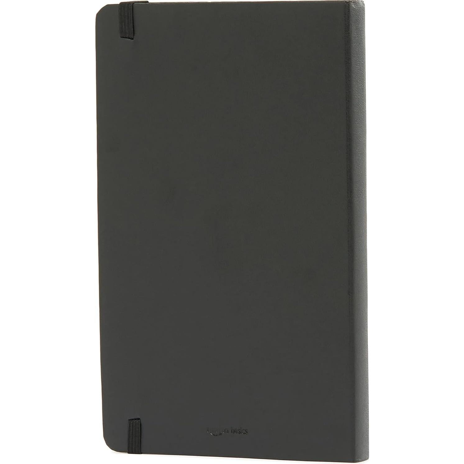 Cuaderno Tapa Dura Amazon Basics 240 Páginas Forrado Negro