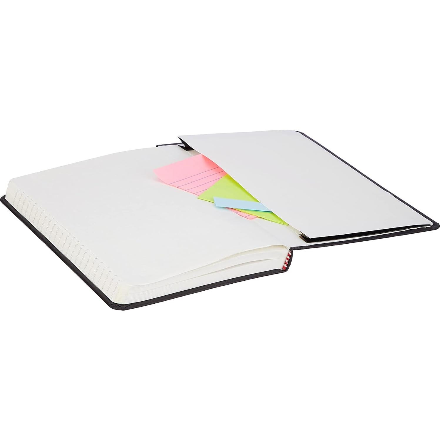 Cuaderno Tapa Dura Amazon Basics 240 Páginas Forrado Negro