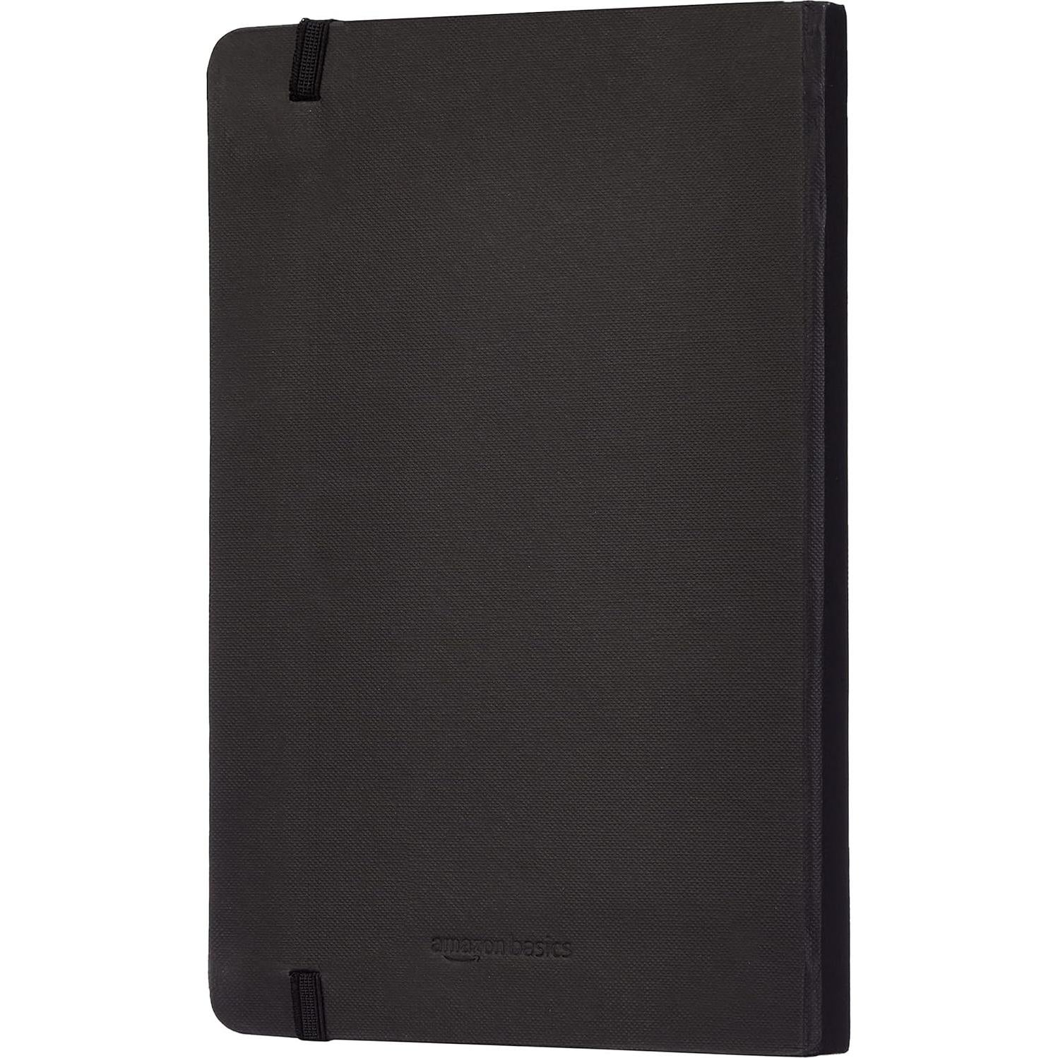 Cuaderno Tapa Dura Amazon Basics 240 Páginas Forrado Negro