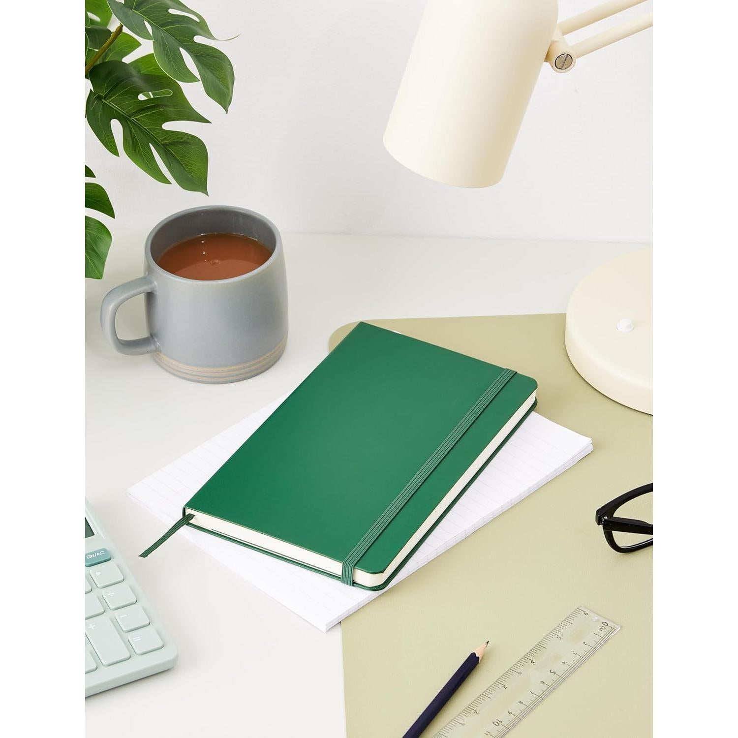Cuaderno Moleskine Grande Rayado Verde Mirtillo Tapa Dura