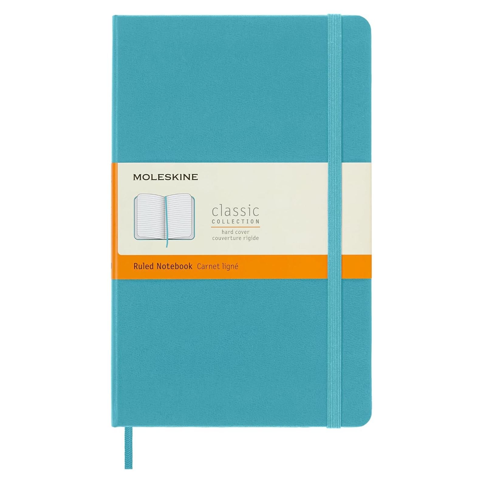 Cuaderno Moleskine Clásico Tapa Dura Grande Rayado Azul