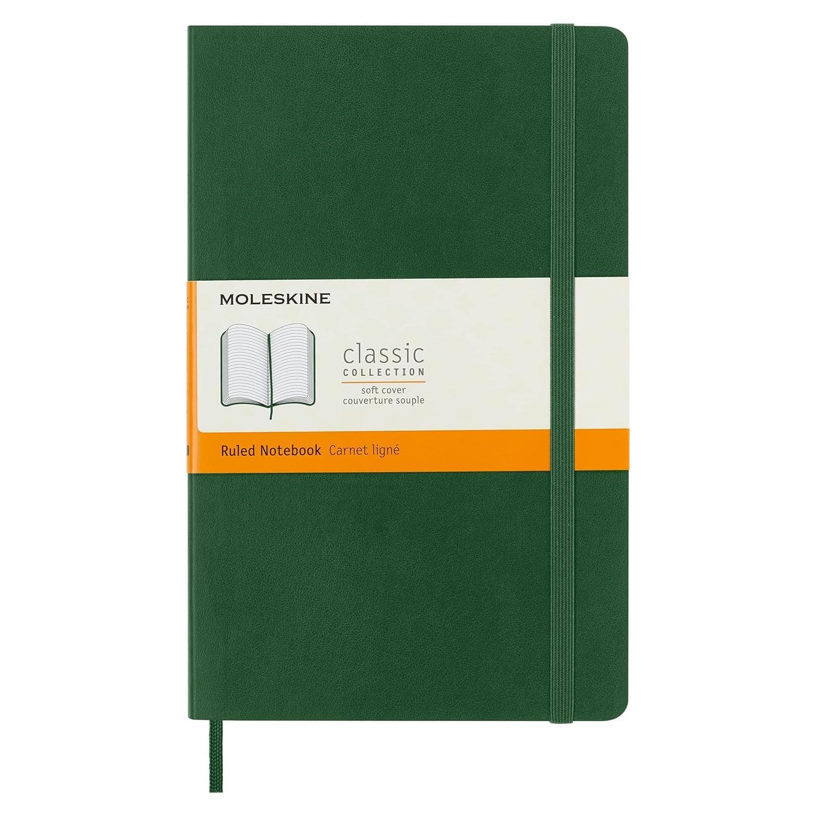 Cuaderno Moleskine Clásico Grande Rayado Verde 192 Páginas