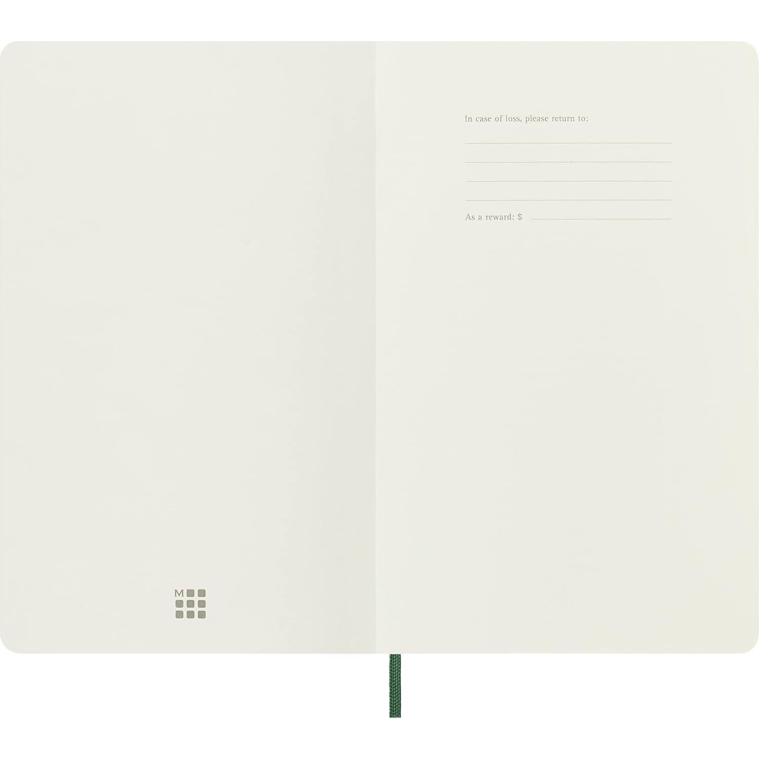 Cuaderno Moleskine Clásico Grande Rayado Verde 192 Páginas