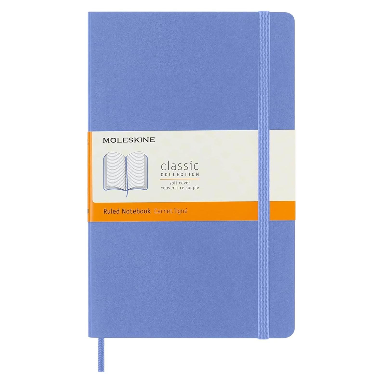 Cuaderno Moleskine Clásico Grande Rayado Azul 192 Páginas