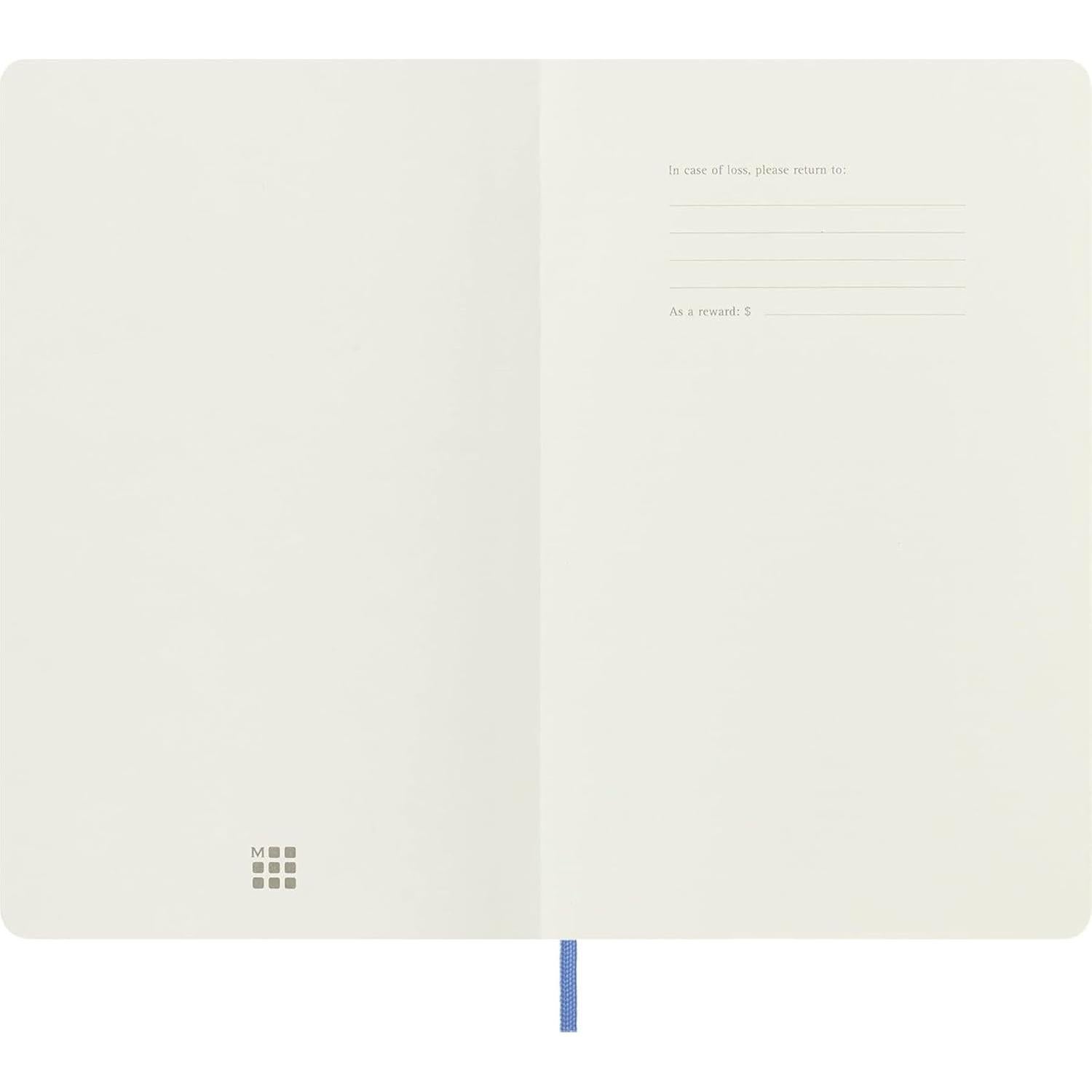 Cuaderno Moleskine Clásico Grande Rayado Azul 192 Páginas