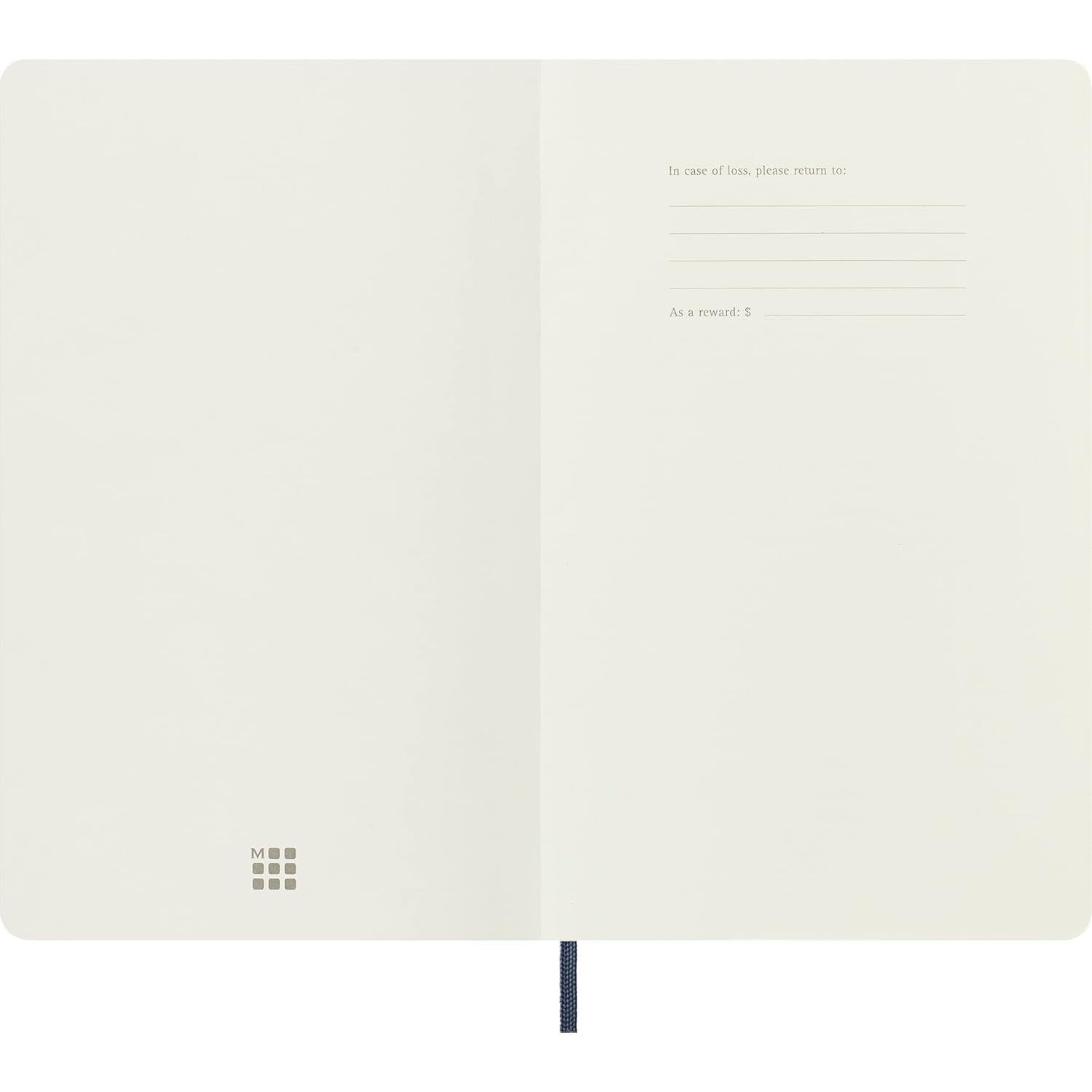 Cuaderno Moleskine Clásico Tapa Blanda A5 Rayado Azul Zafiro