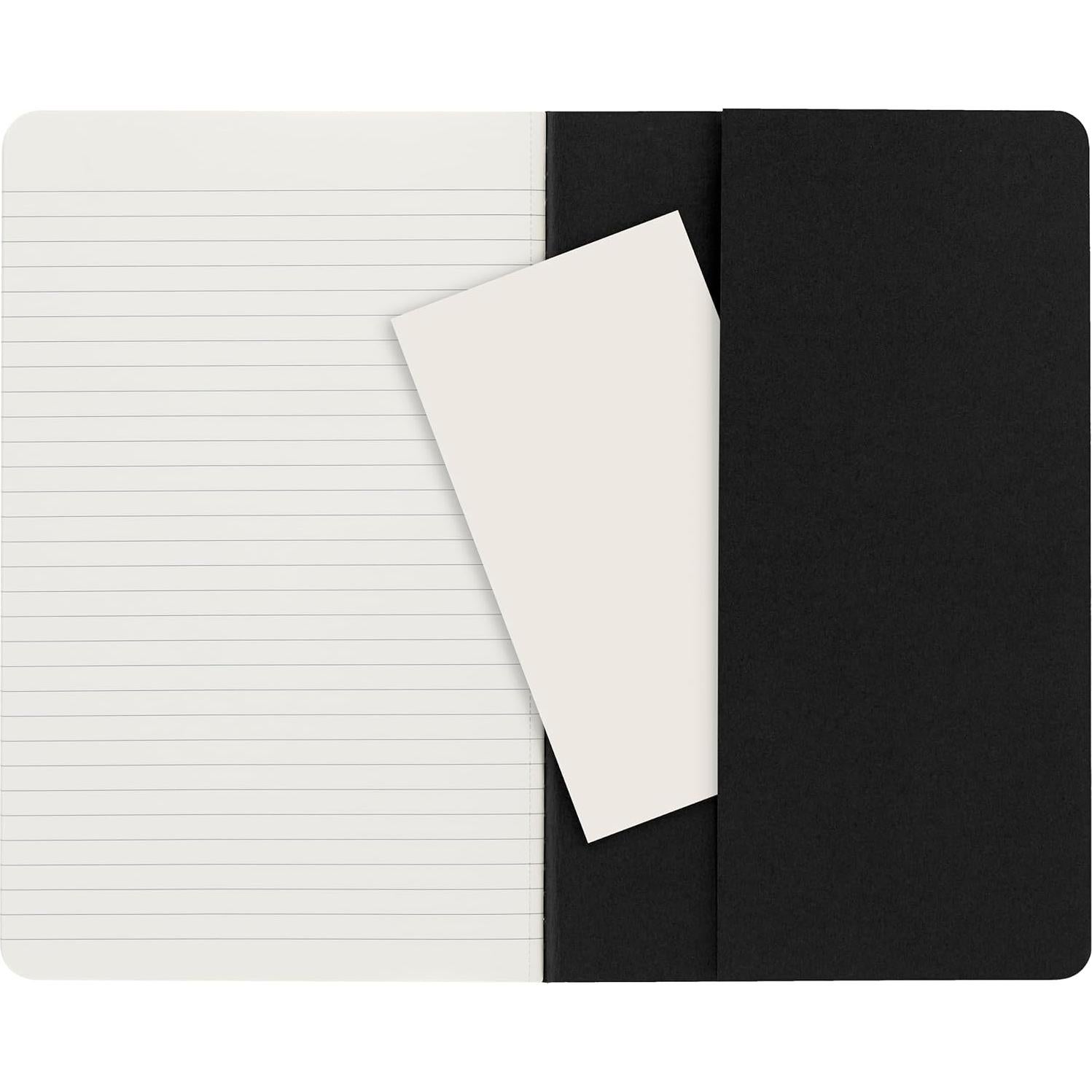 Diario Moleskine Cahier Grande Rayado Negro - Juego de 3