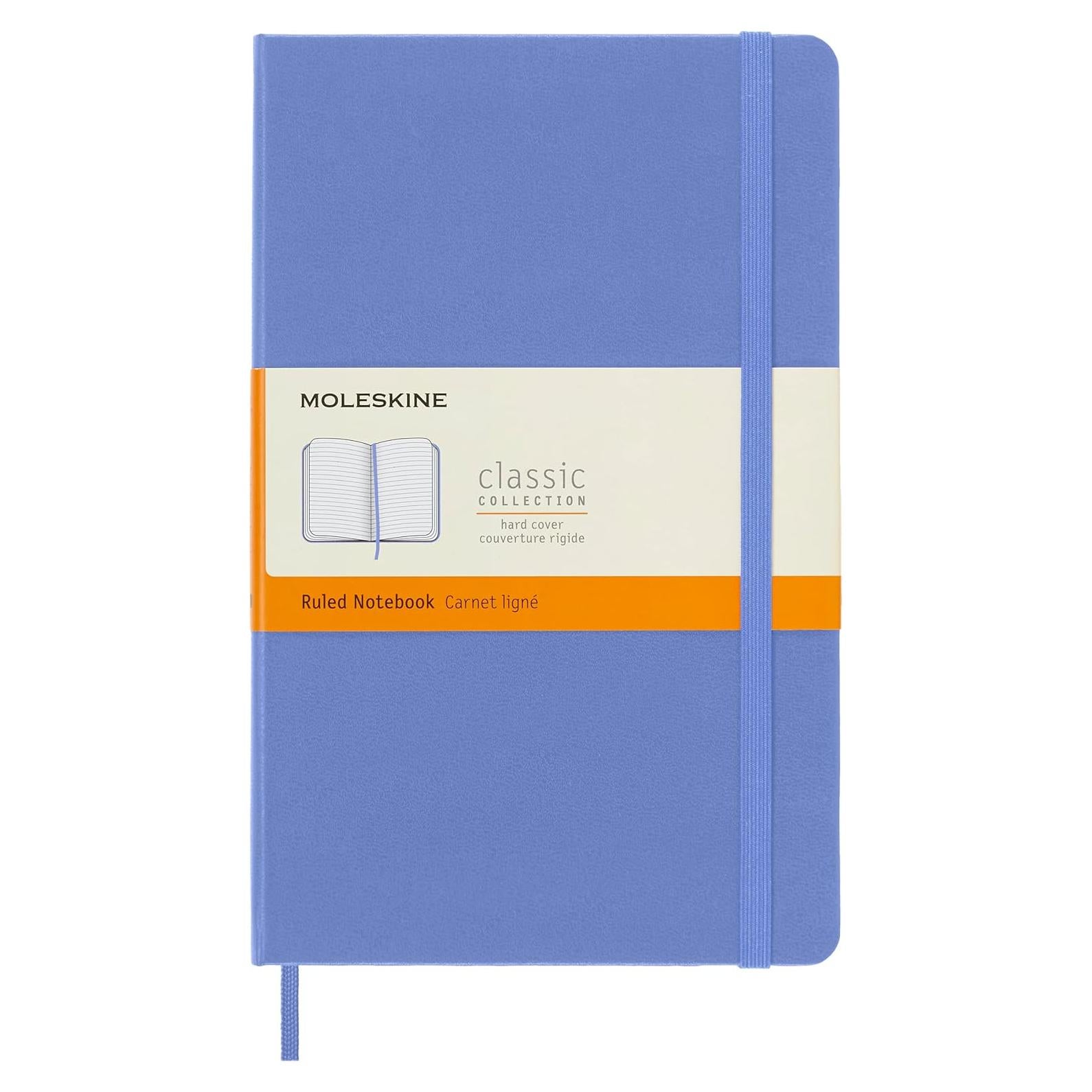 Cuaderno Clásico Moleskine Grande Rayado Azul 12.7x21cm