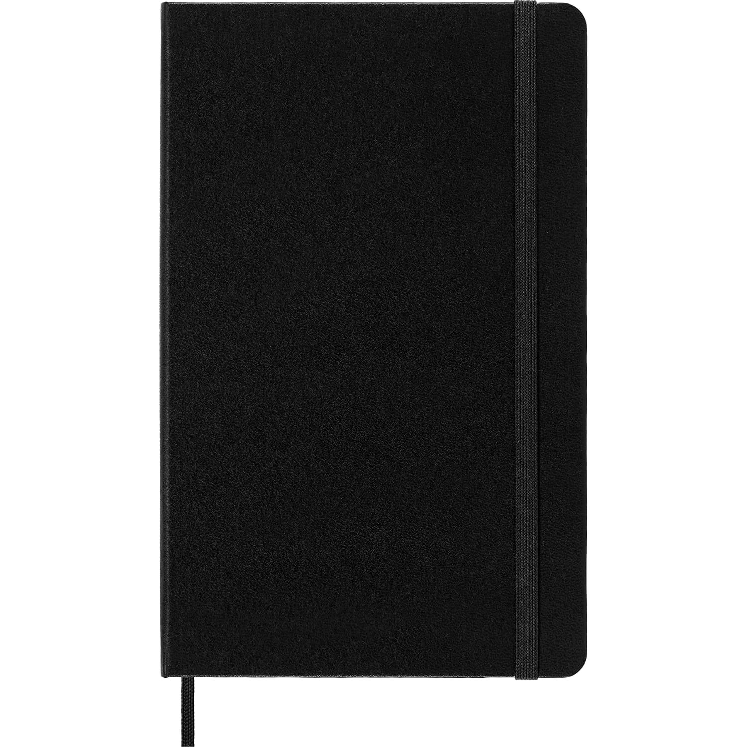 Cuaderno Clásico Moleskine Grande Tapa Dura Negro 12.7x21cm