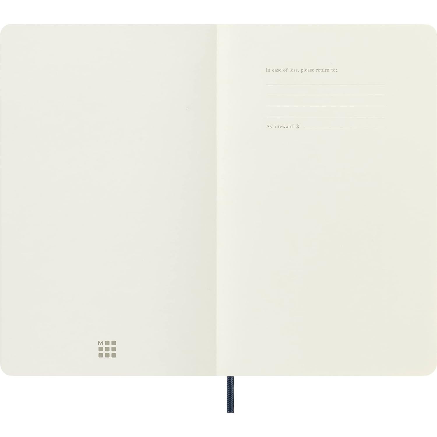 Cuaderno Moleskine Clásico Tapa Blanda A5 Cuadrícula Azul 192 Páginas